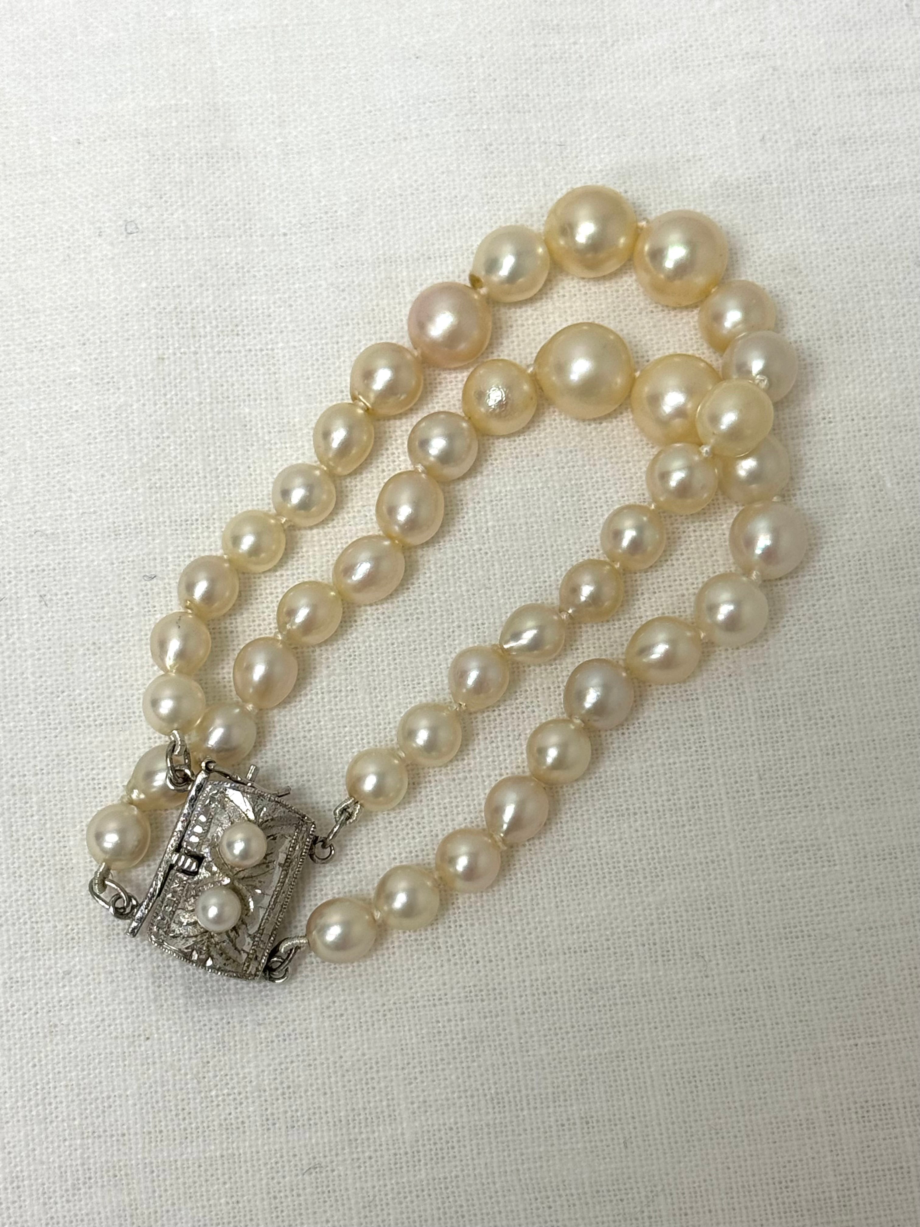 Freshwaster Pearl Double-Strand Bracelet
