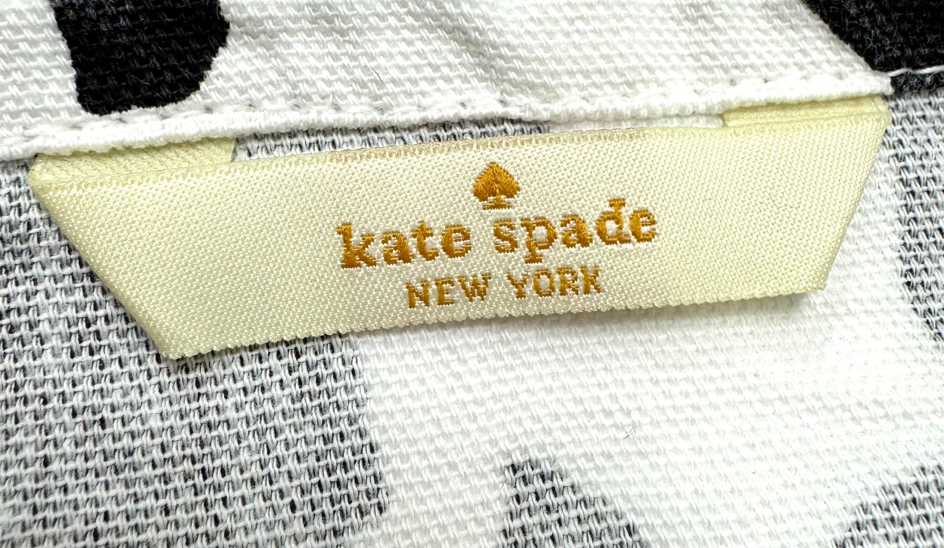 KATE SPADE Black & White Floral 64" Round Tablecloth