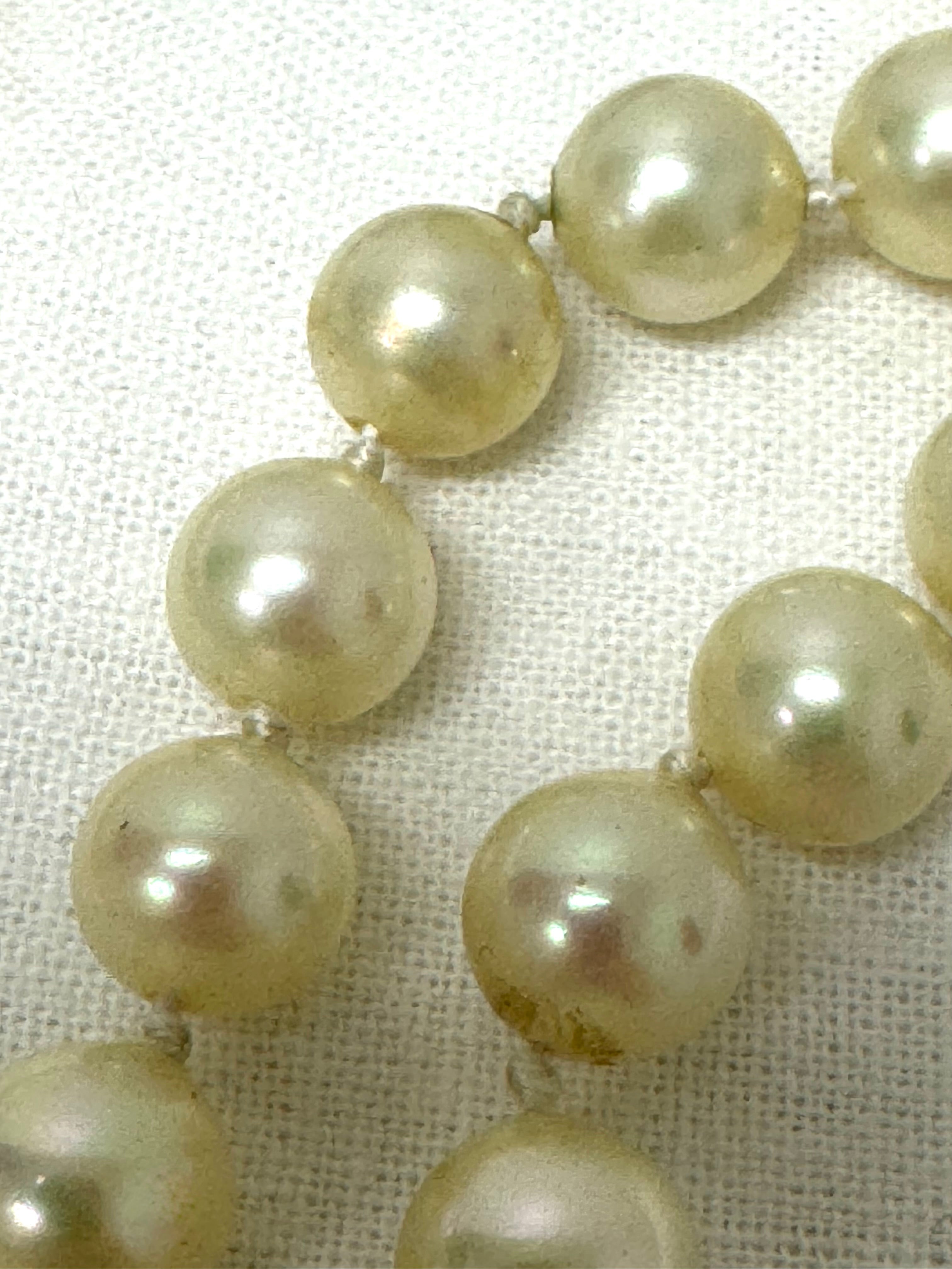 Faux Pearl 13" Double-strand Choker