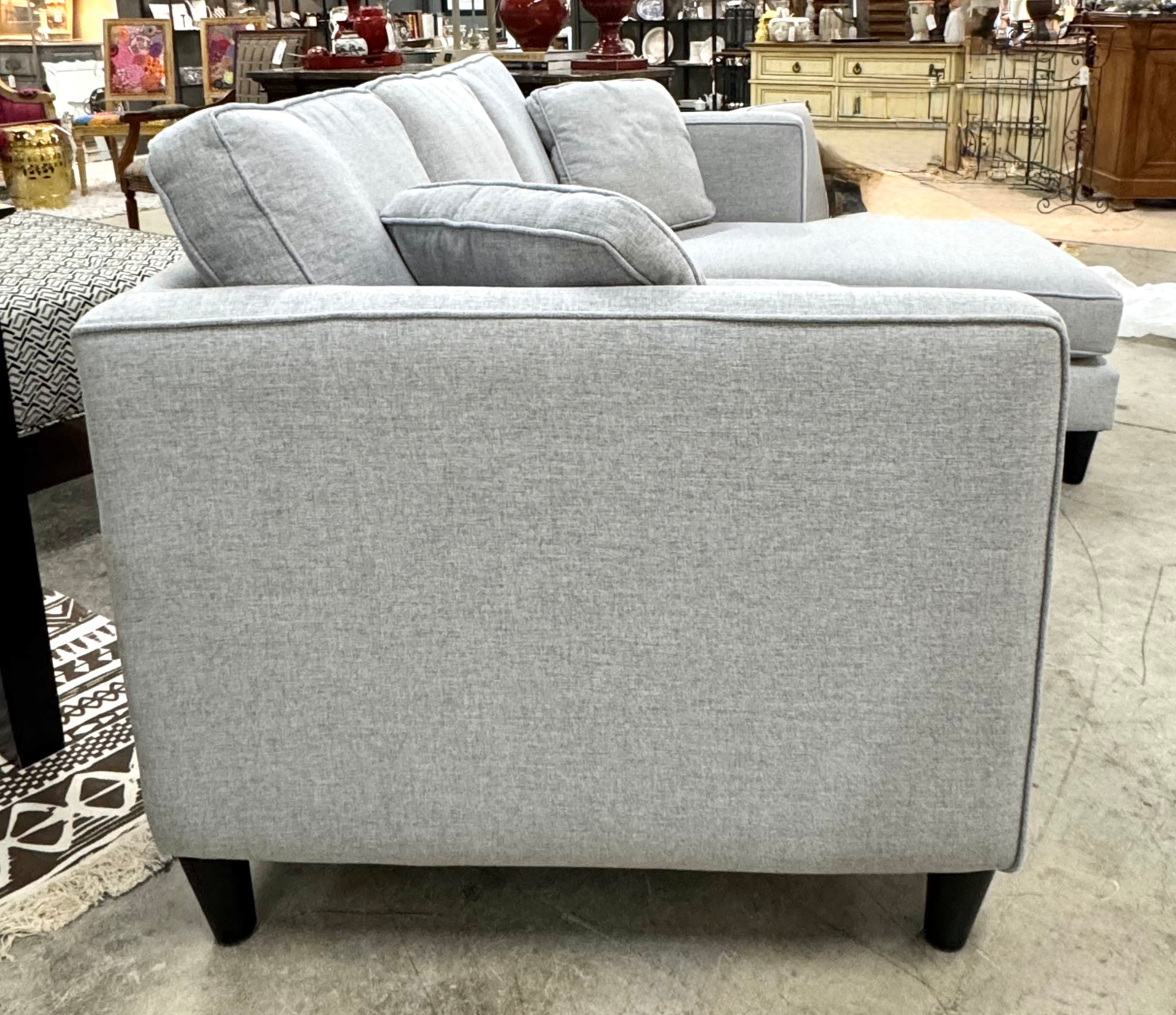 URBAN BARN Silver Gray Sofa Chaise