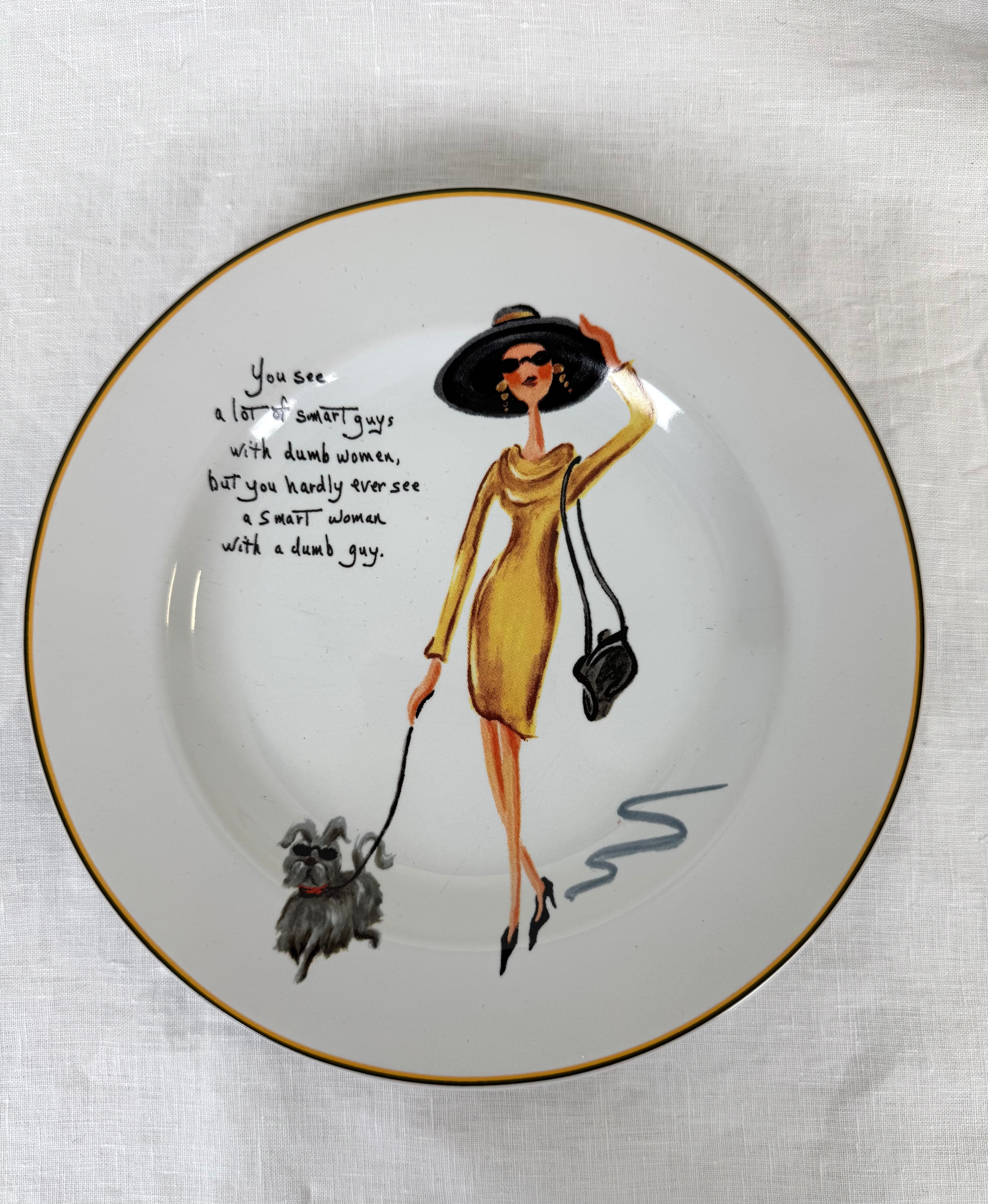 'Glamour Girls' 8" Plates Set of 4