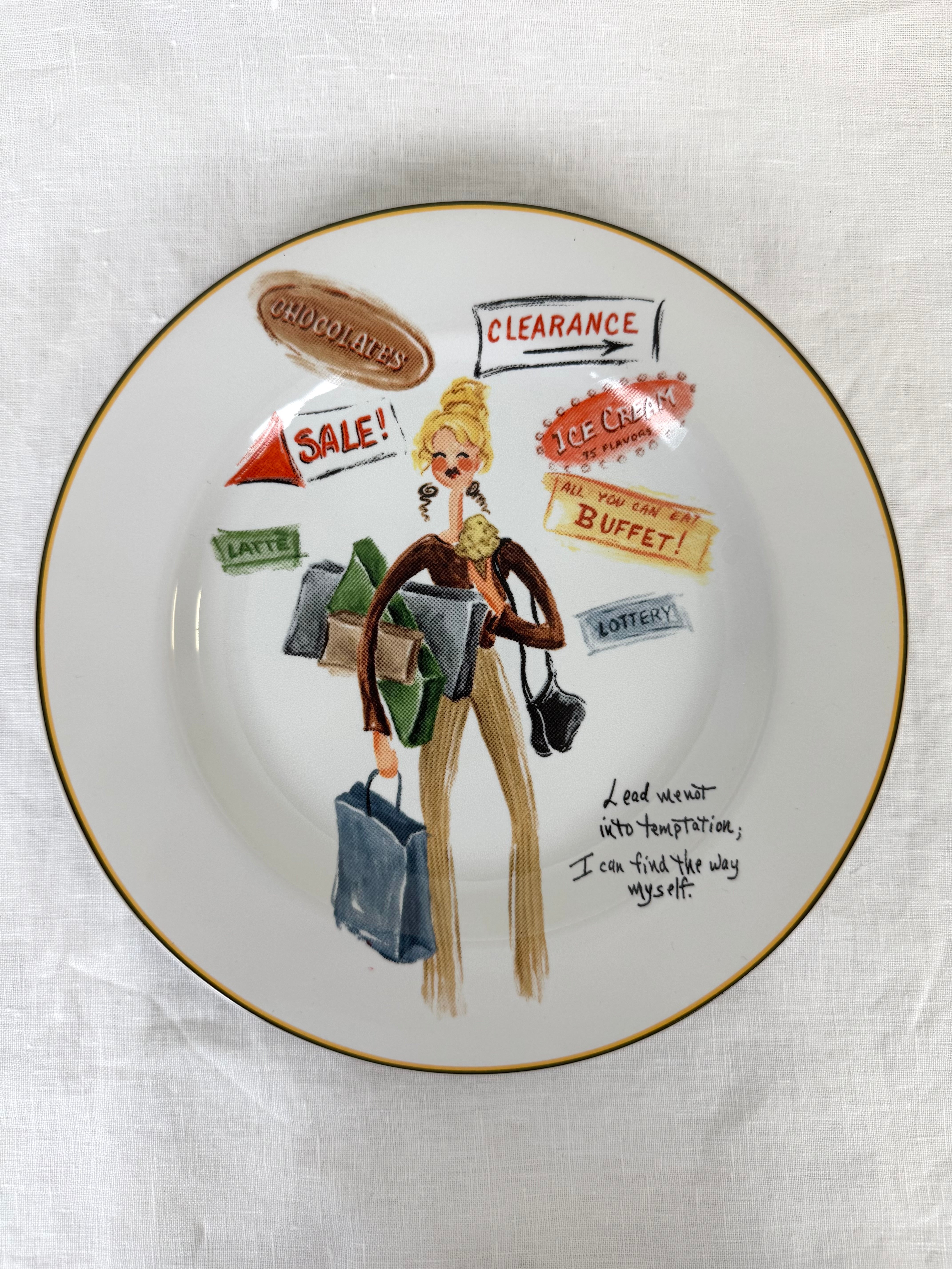 'Glamour Girls' 8" Plates Set of 4