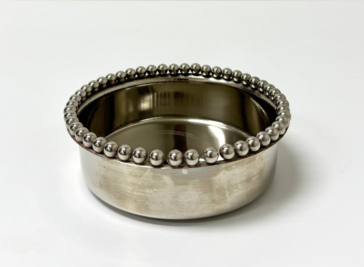 Stainless Steel Bottle Coaster with Beaded Rim