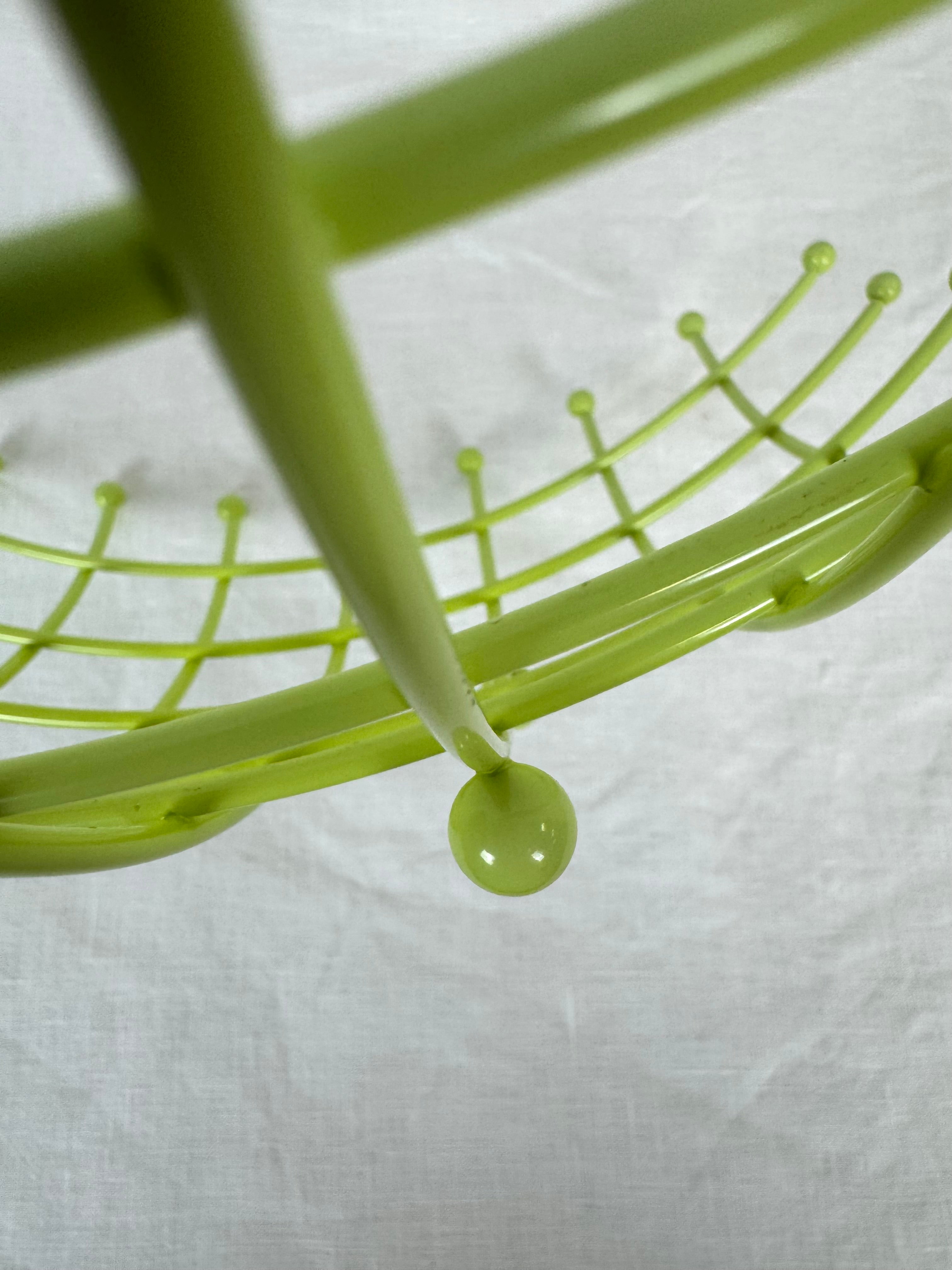 Vintage Lime Green Wire Fruit Basket