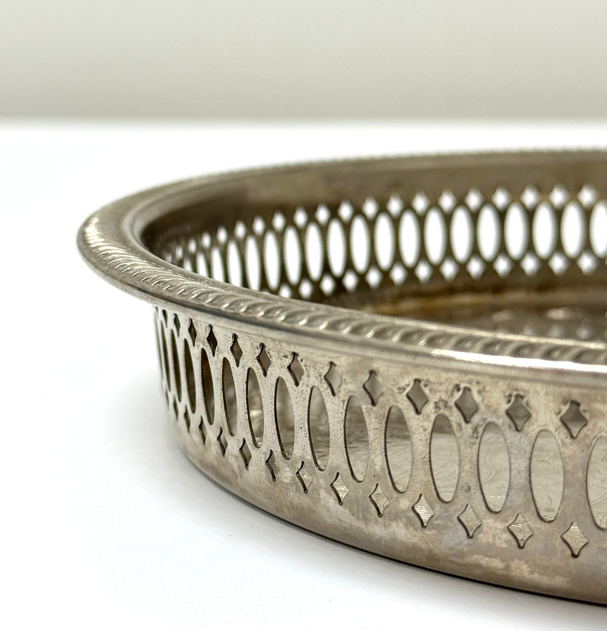 Vintage Silverplate 8-1/4" Gallery Tray