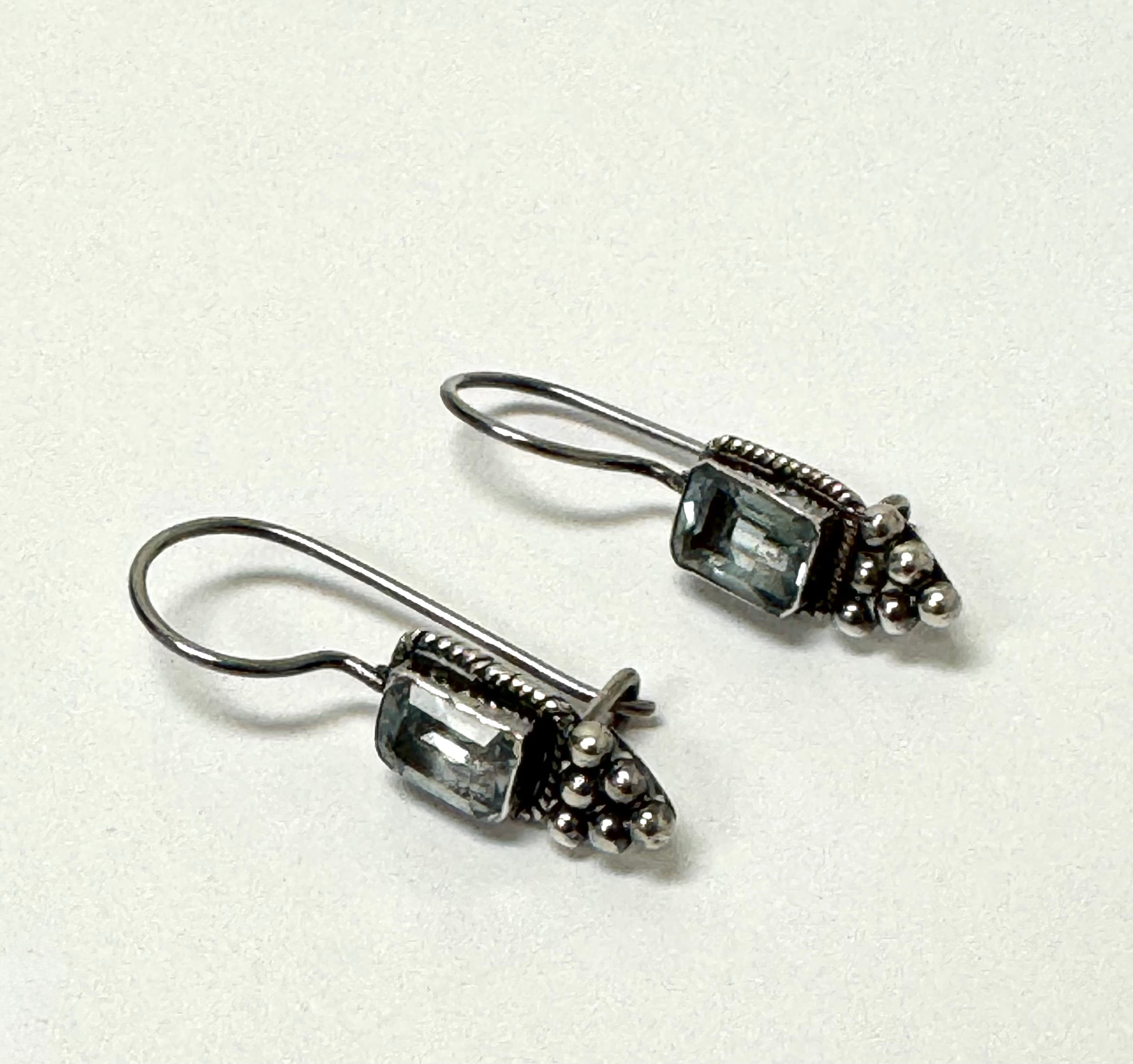 Sterling and Topaz Earrings