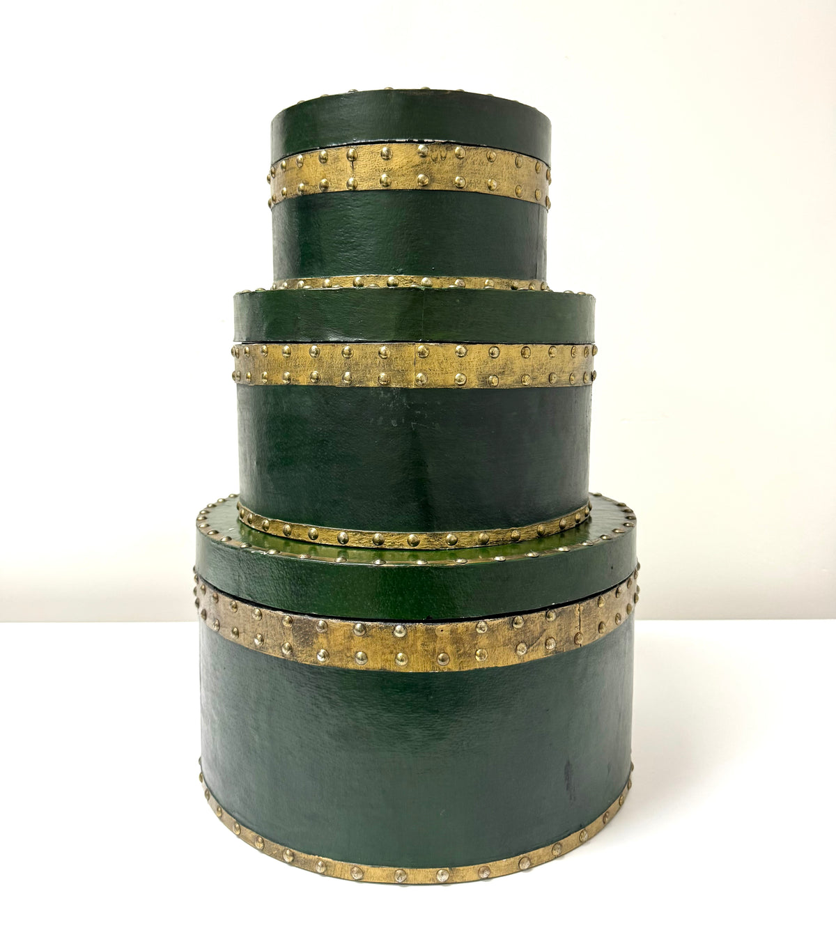 Forest Green Lacquer Nesting Boxes Set of 3