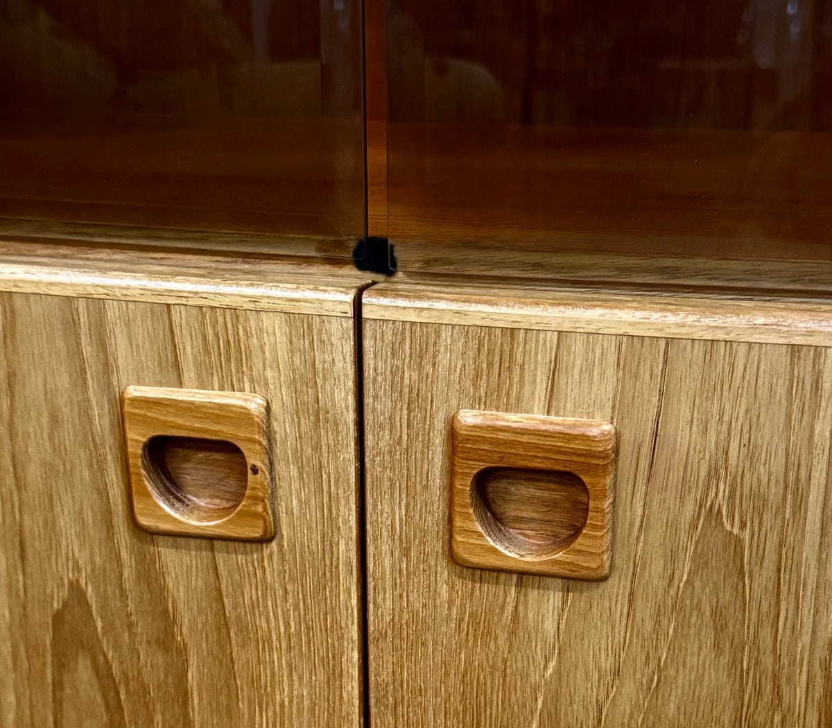 Vintage MCM Teak Lighted Cabinet