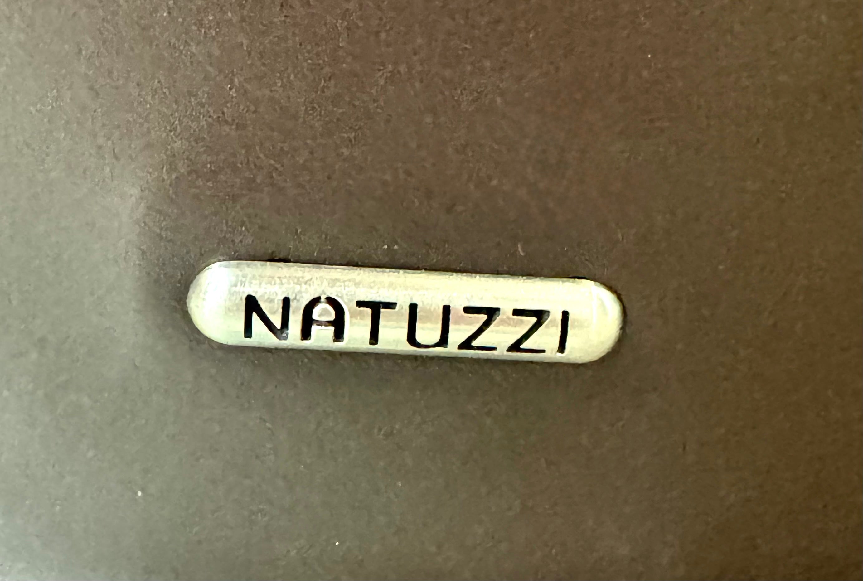 NATUZZI Chocolate Brown Leather 86" Sofa