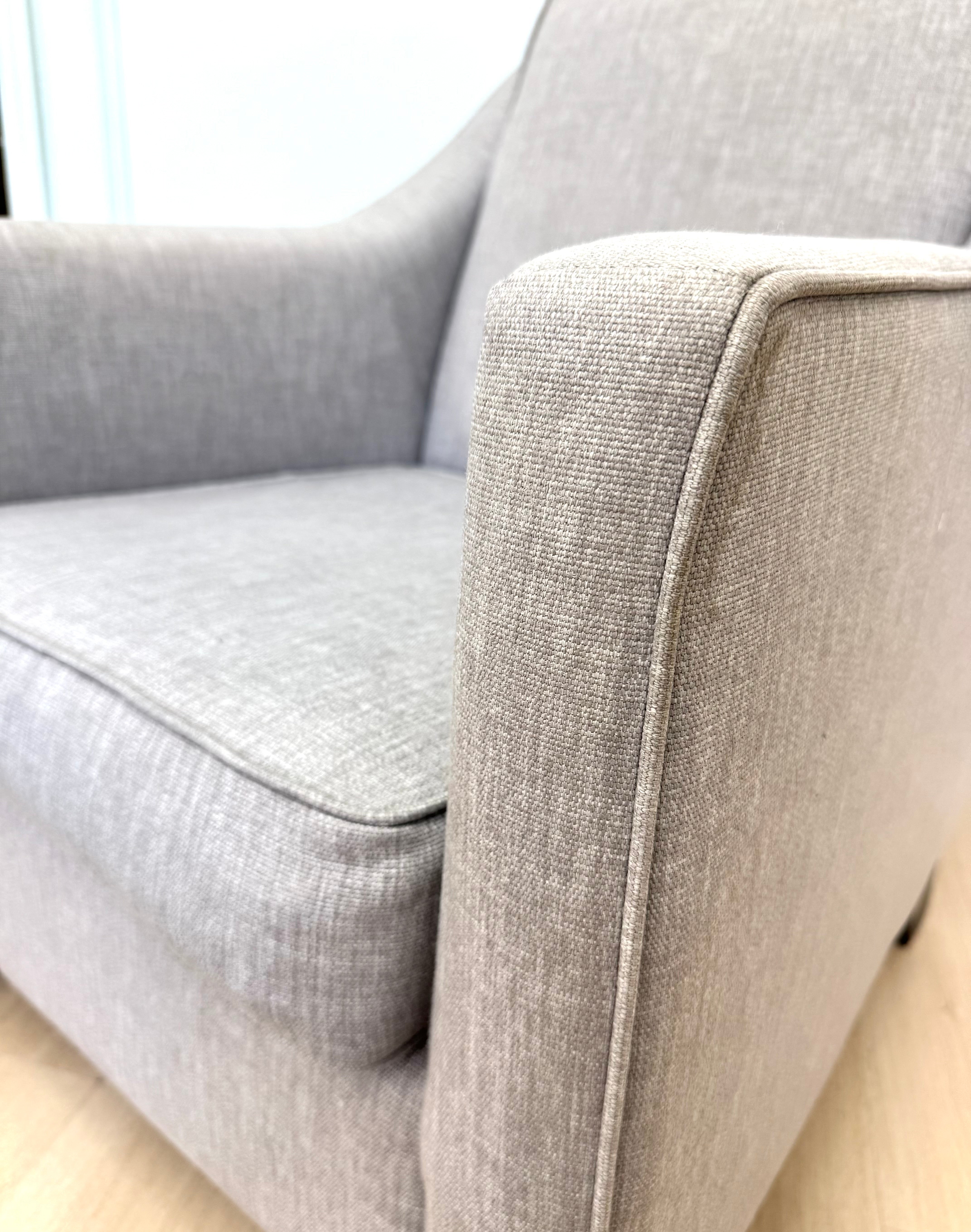 Gray Slope-arm Chair