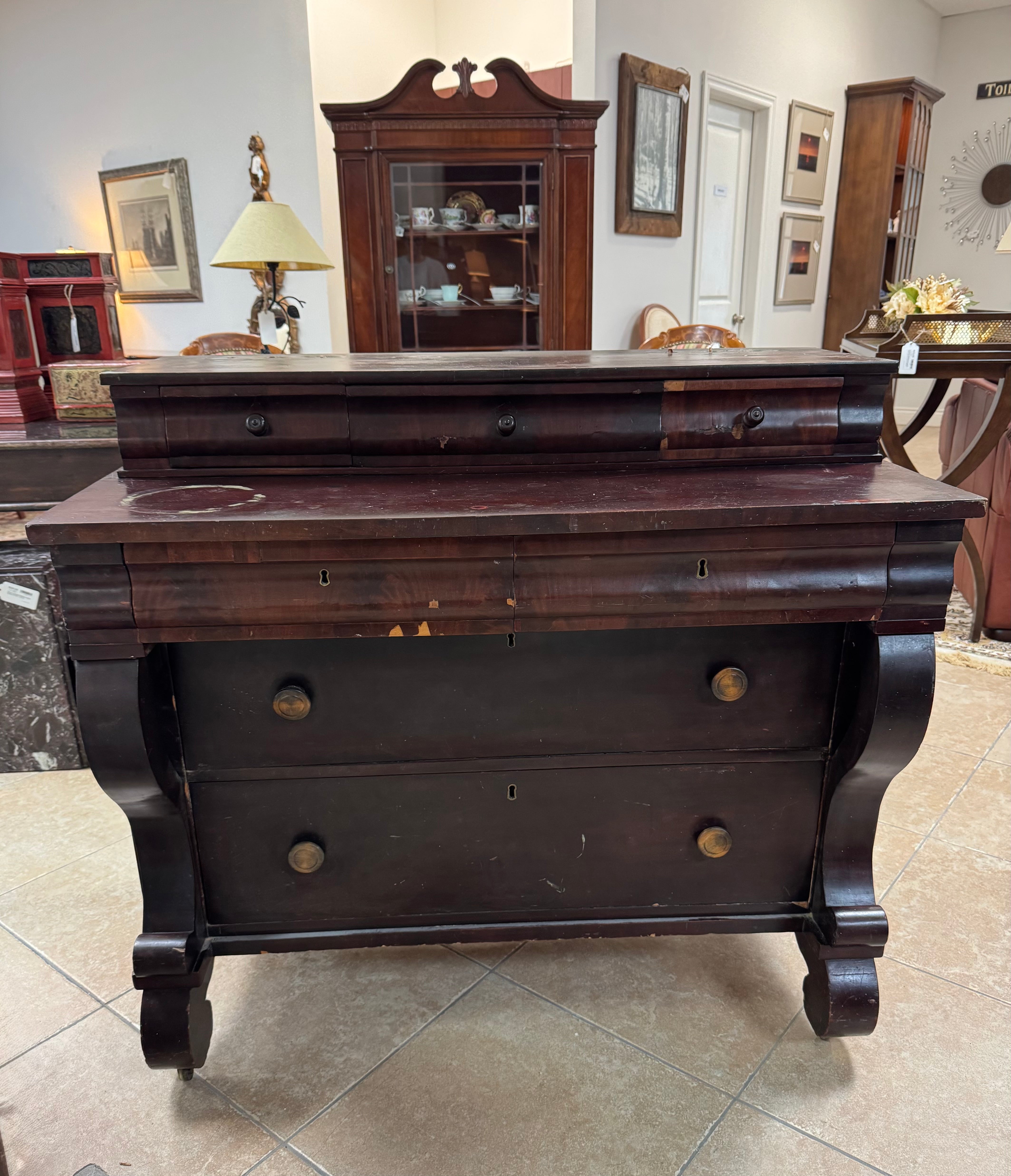 Antique American Empire Chest of Drawers