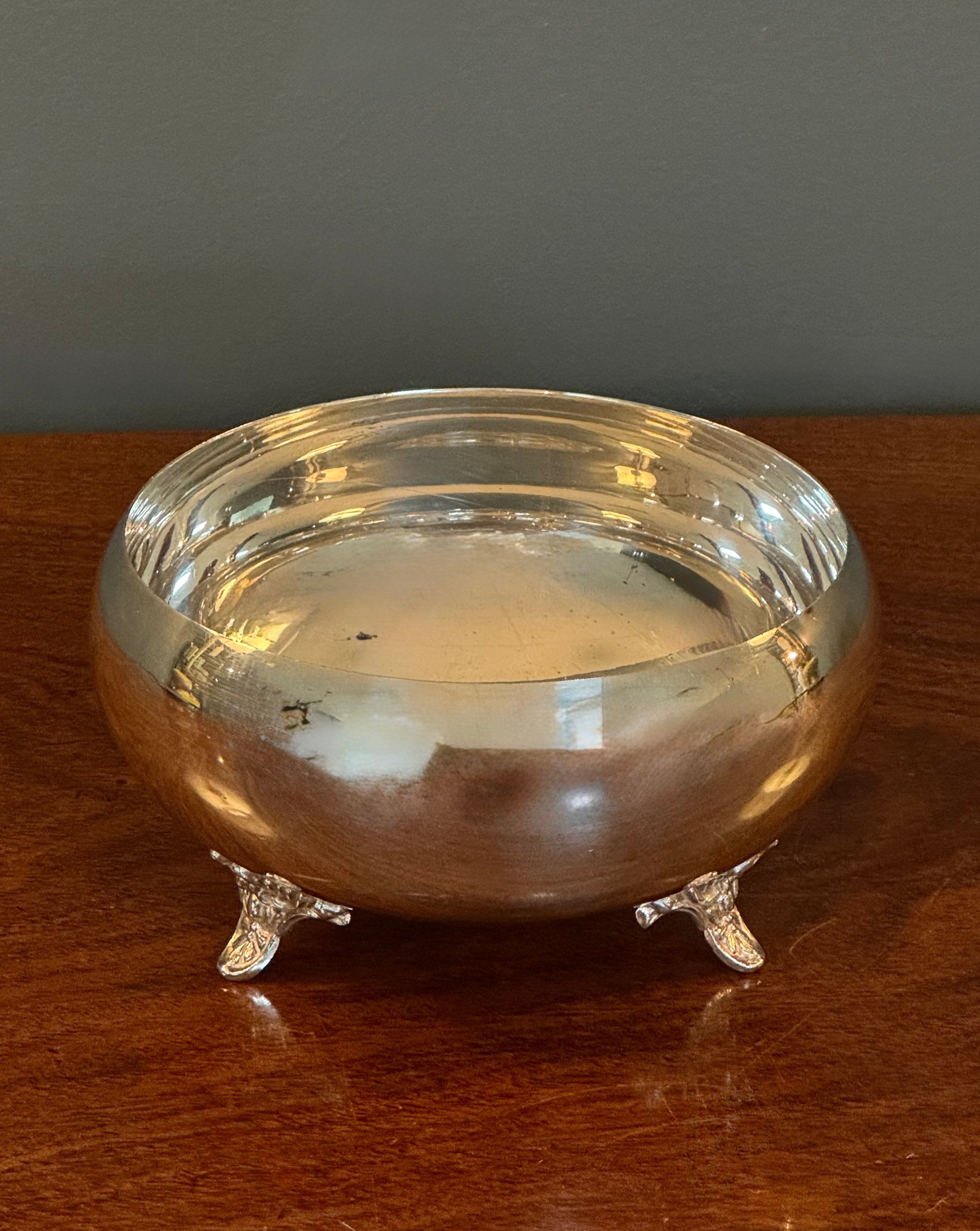 Vintage Silverplate 6-1/2" Footed Bowl