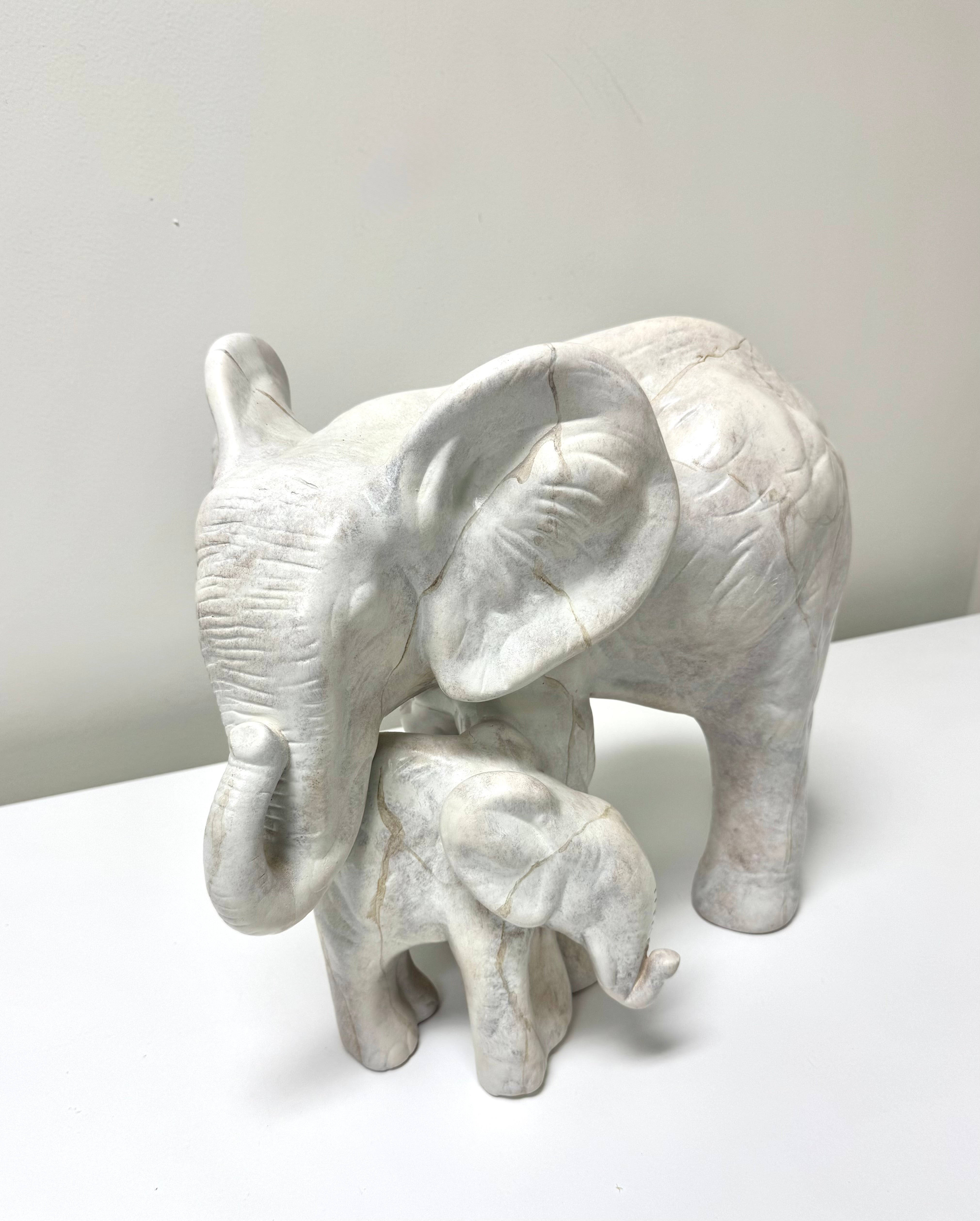 GUY DE PELTEAU Mother & Calf Ceramic Sculpture