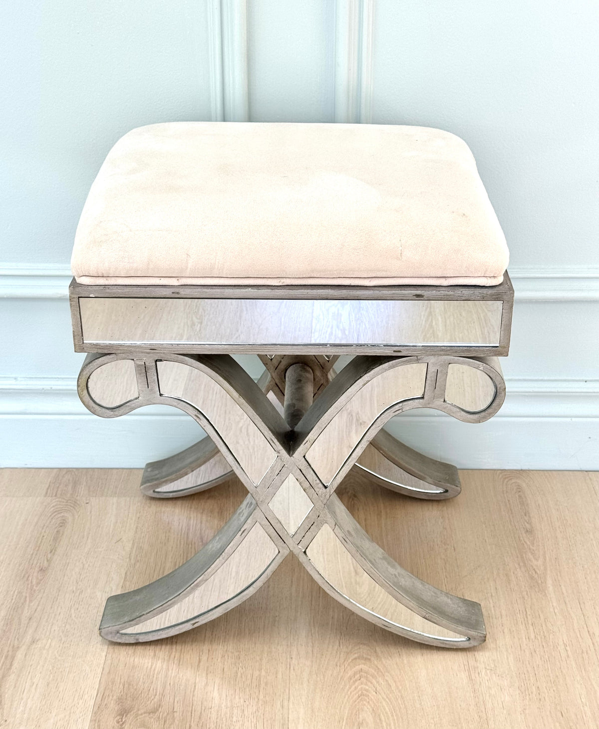 Mirrored X-leg Small Bench