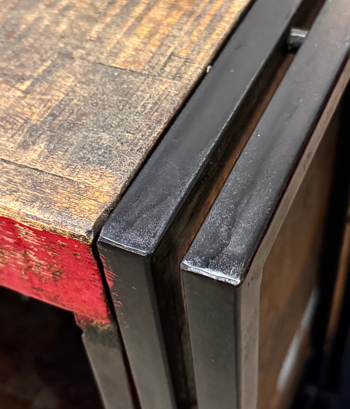 Rustic Industrial Iron Cabinet