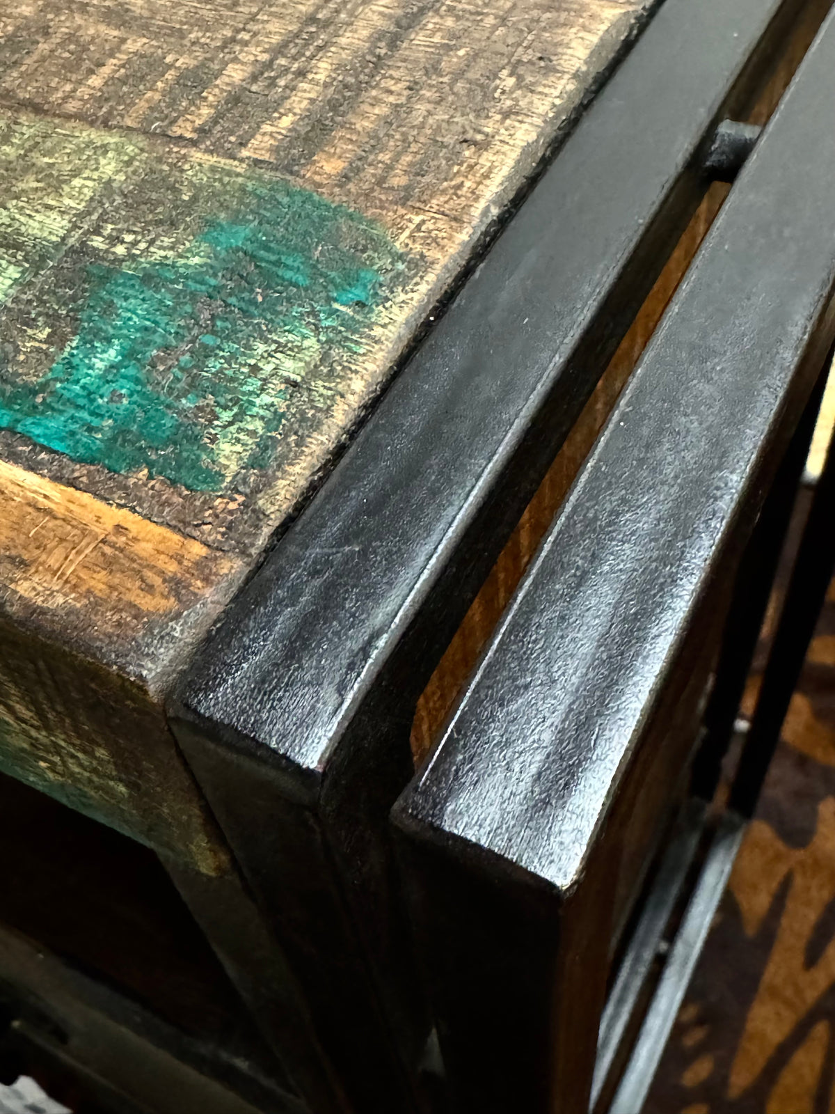 Rustic Industrial Iron Cabinet