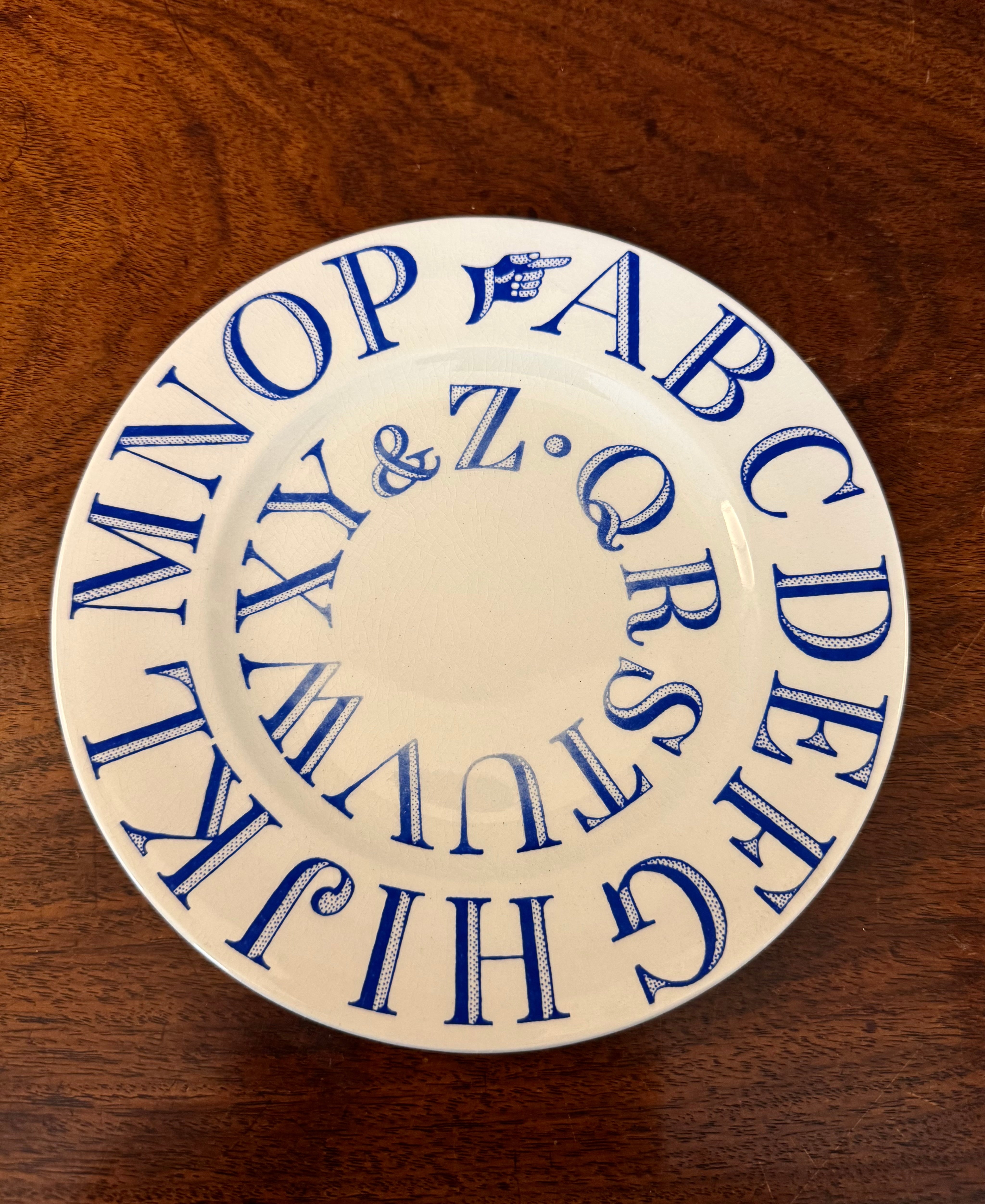 Vintage DODO DESIGNS 8" Alphabet Plate