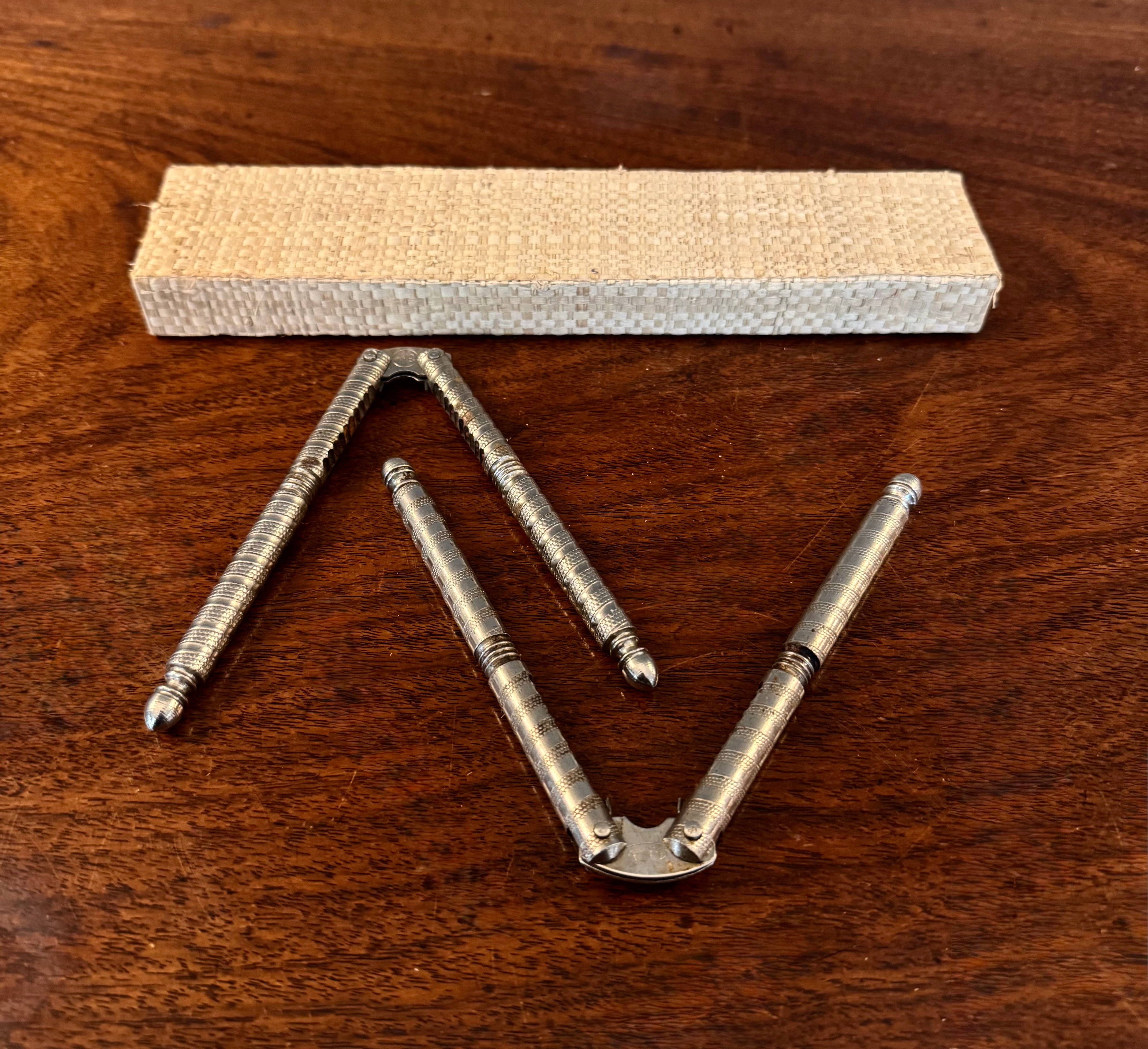 Vintage Nutcrackers in Rattan Case