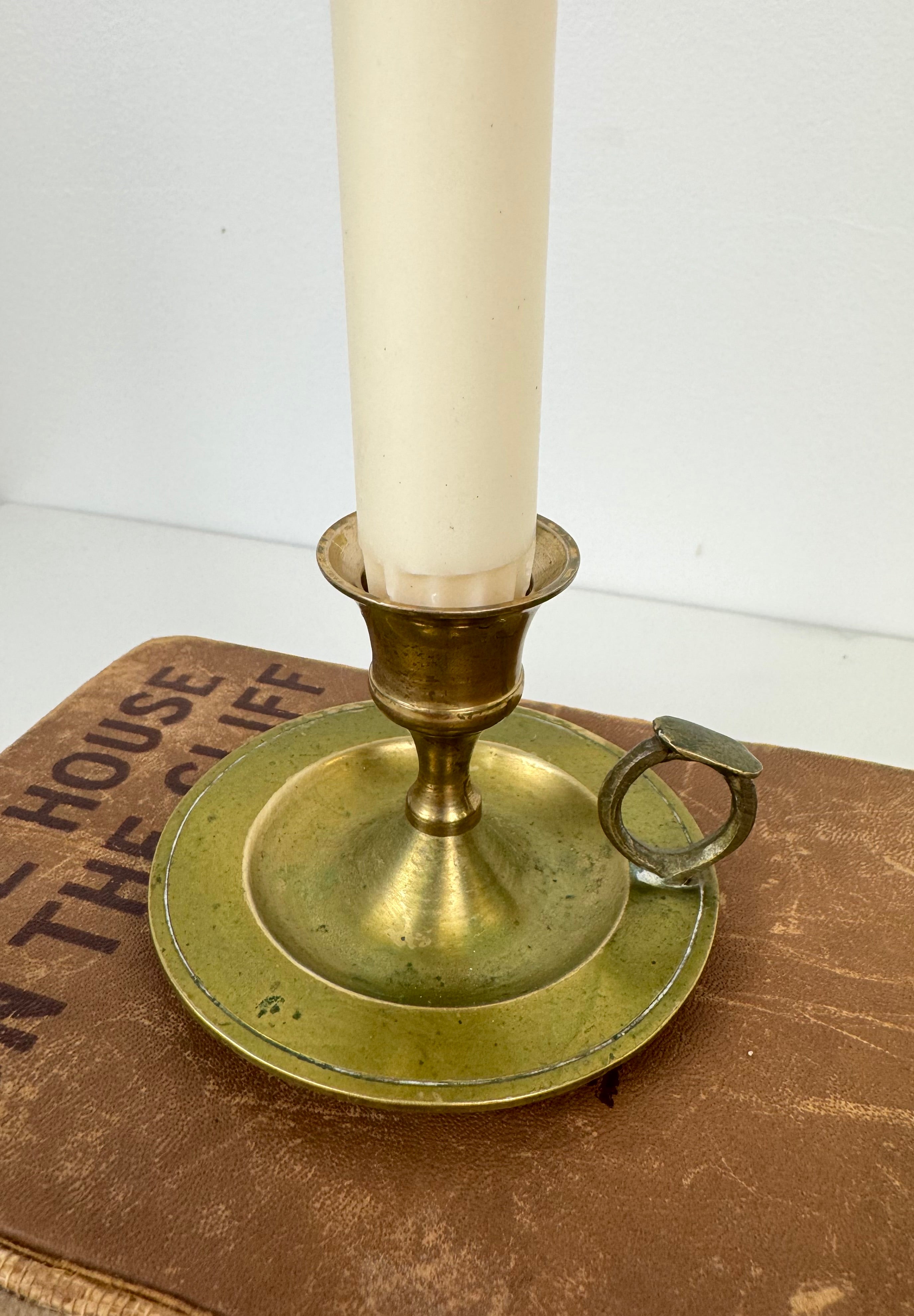 Vintage Brass Chamber Candle Holder