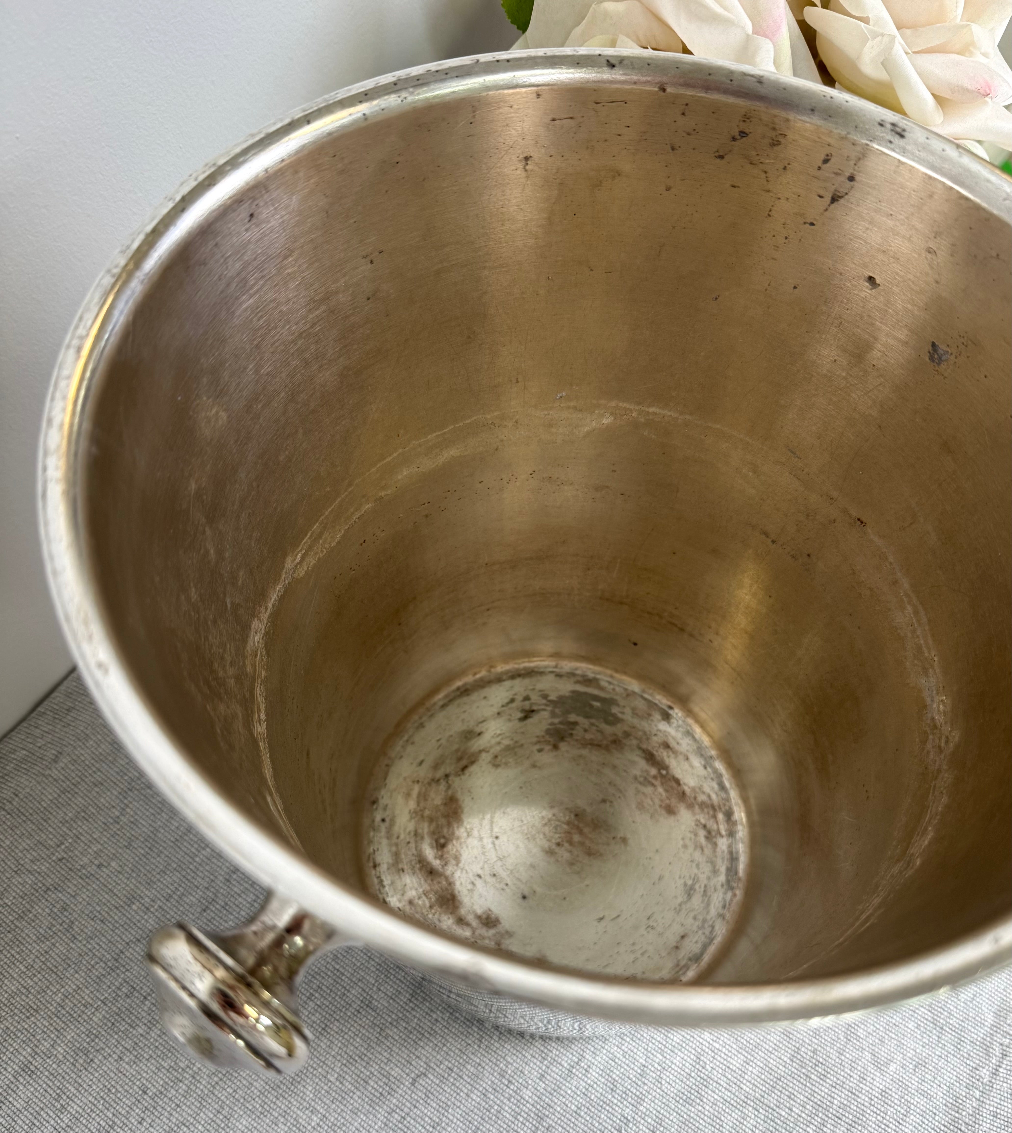 Vintage Hotel Silver Ice Bucket