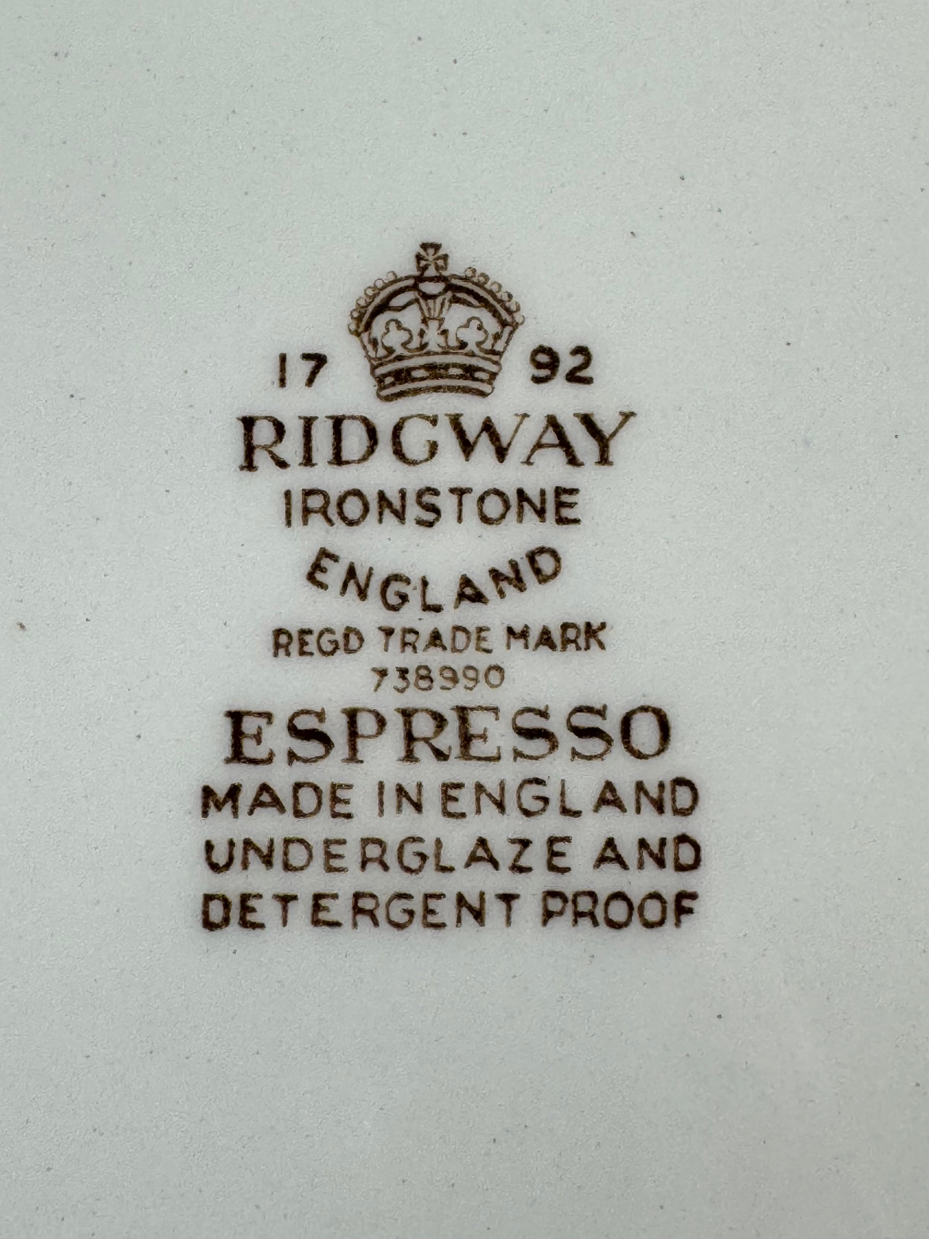 Vintage 'Espresso' Dinnerware Set for 6