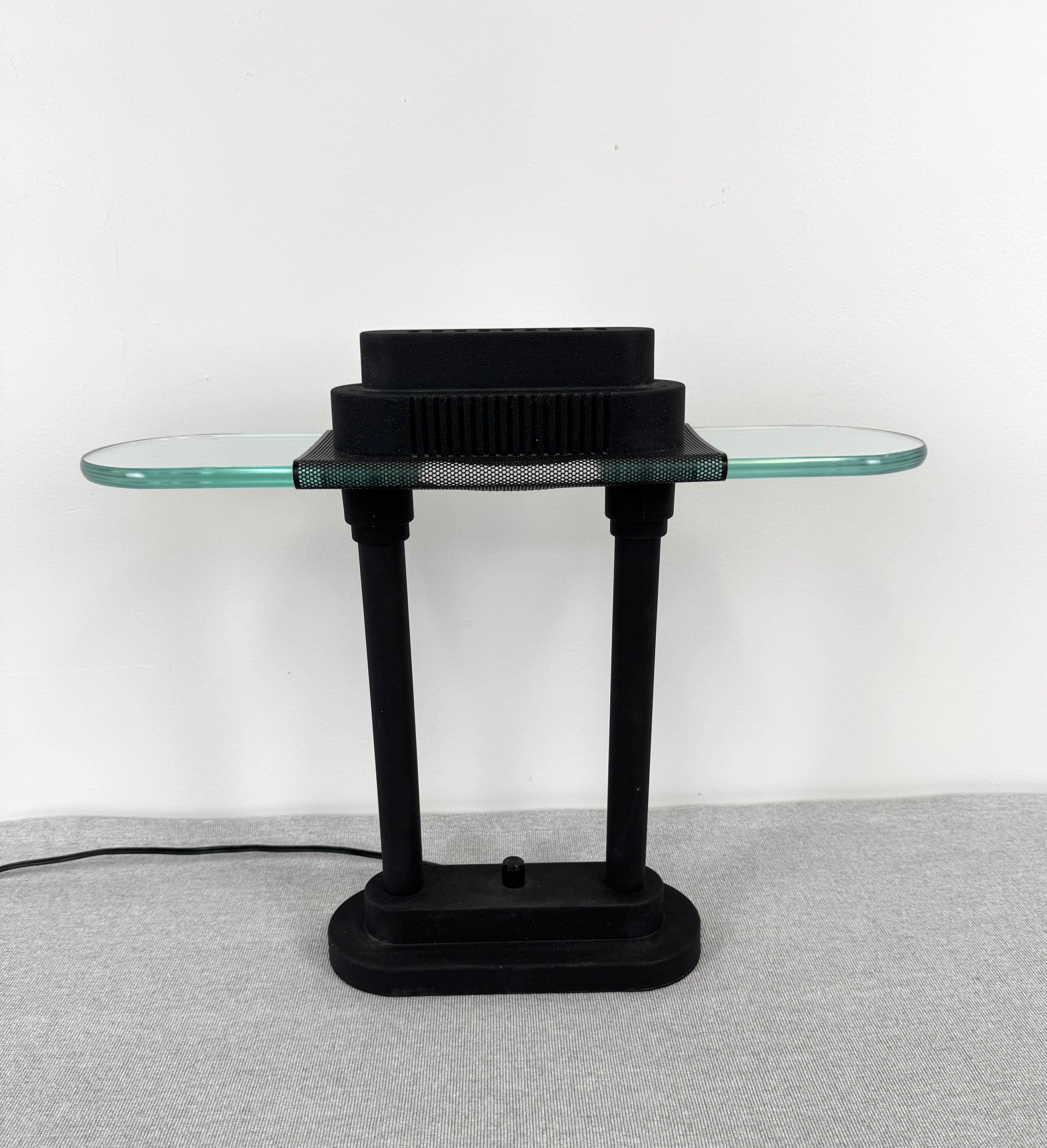 Vintage SONNEMAN Matte Black Desk Lamp