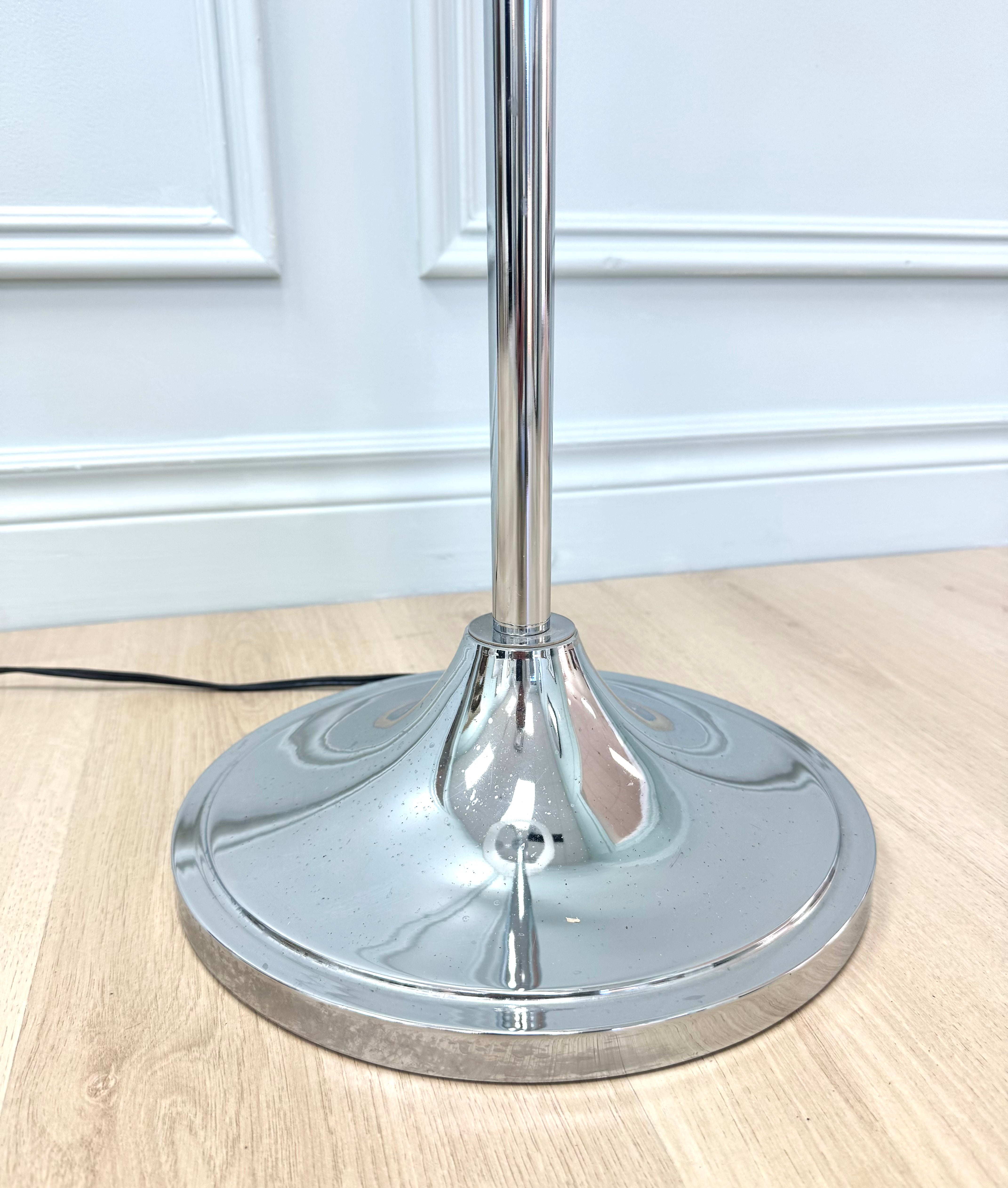 Polished Chrome Candelabra Floor Lamp