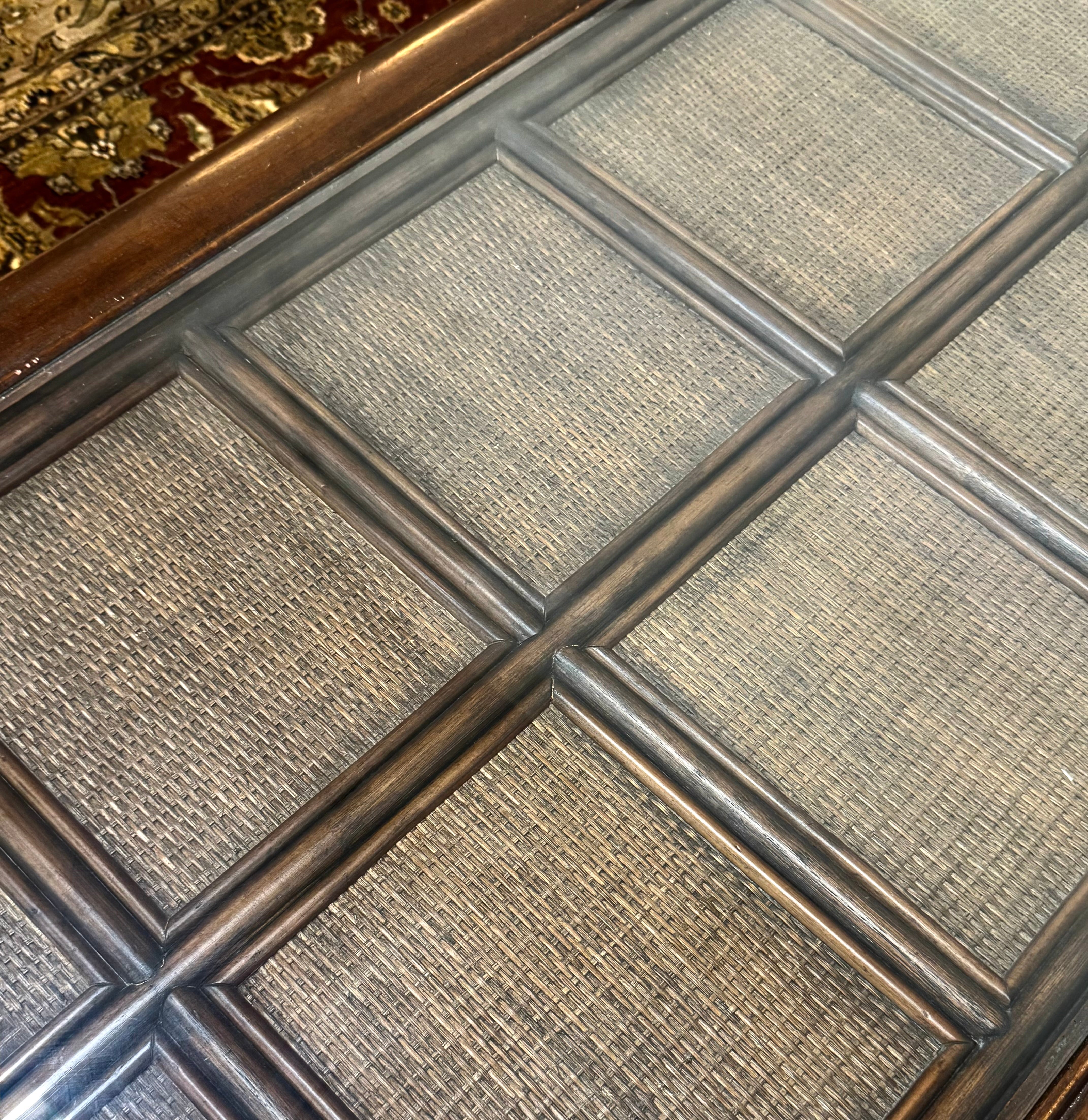 Iron & Rattan Coffee Table