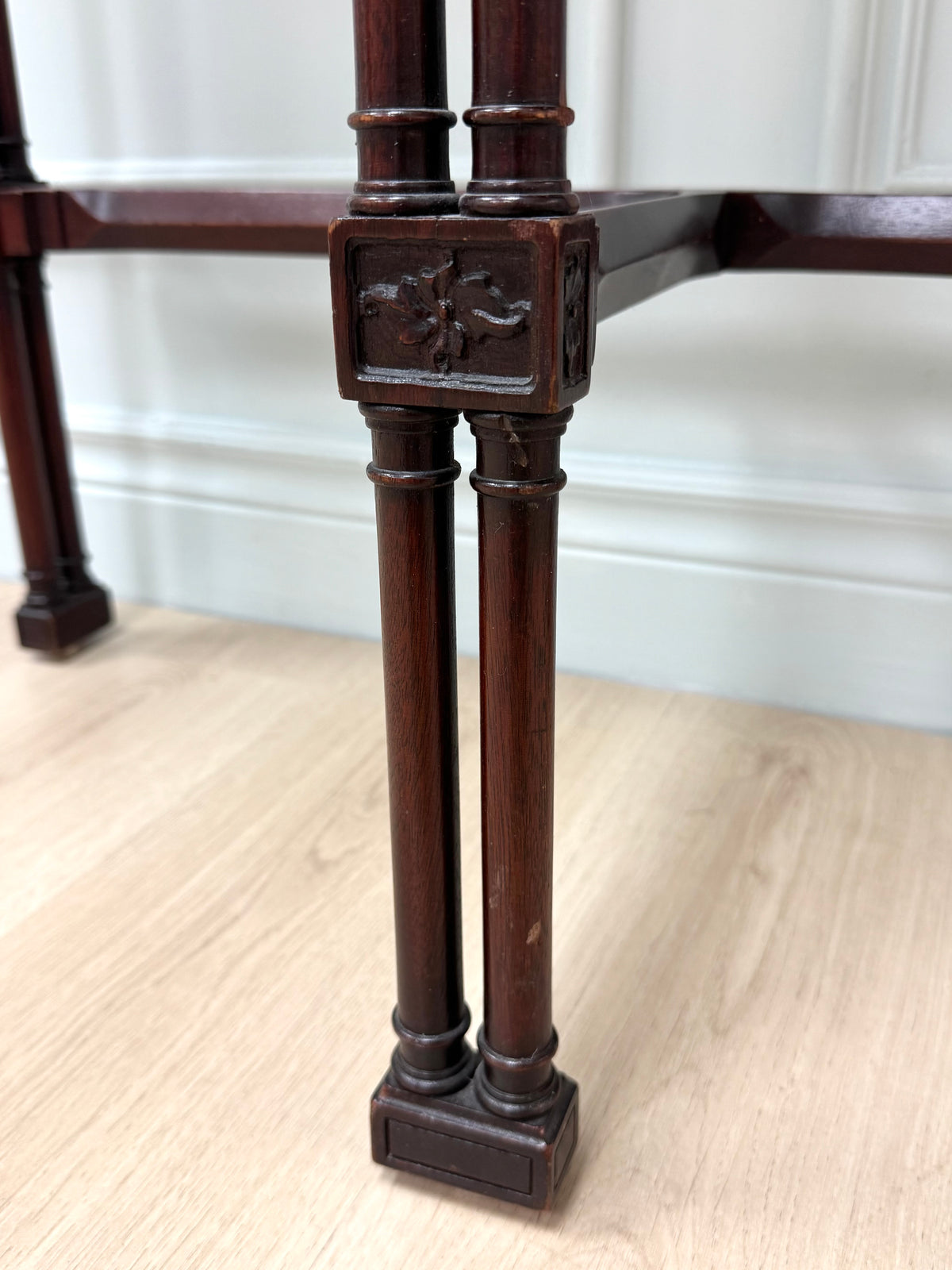 Beaded Demilune Console Table