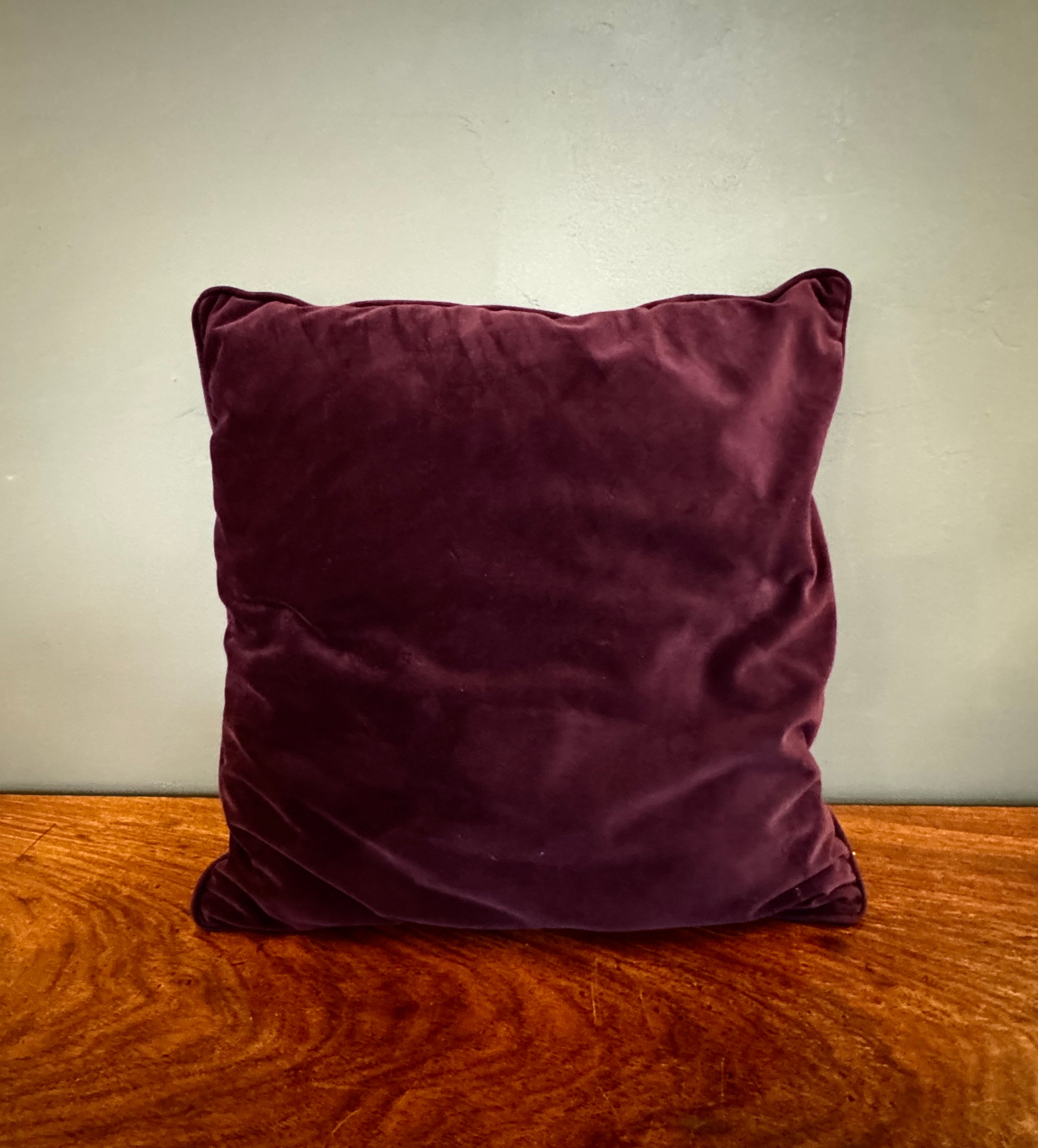 BOMBAY Aubergine Velvet 19" Pillow