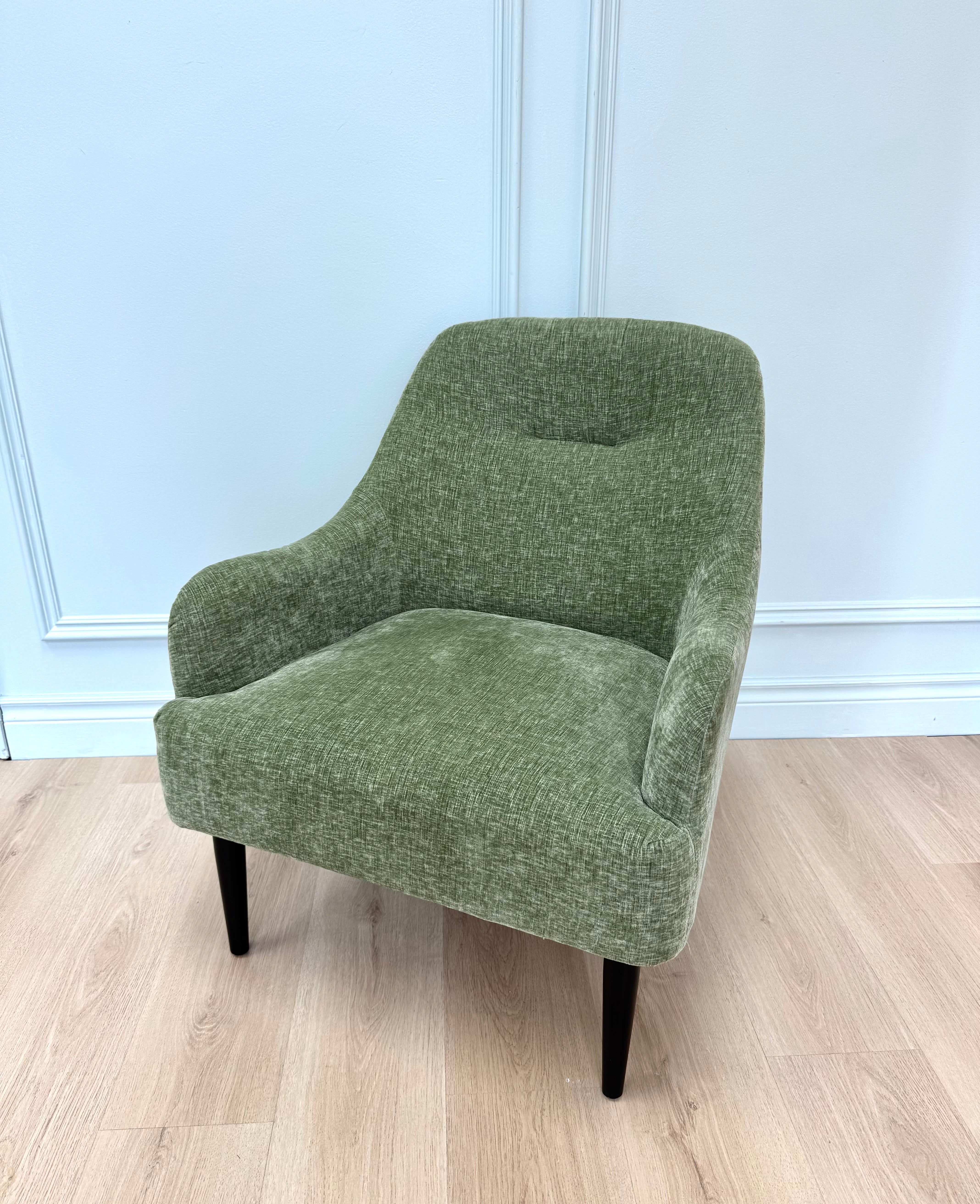 Jade Green Crushed Velvet Chair