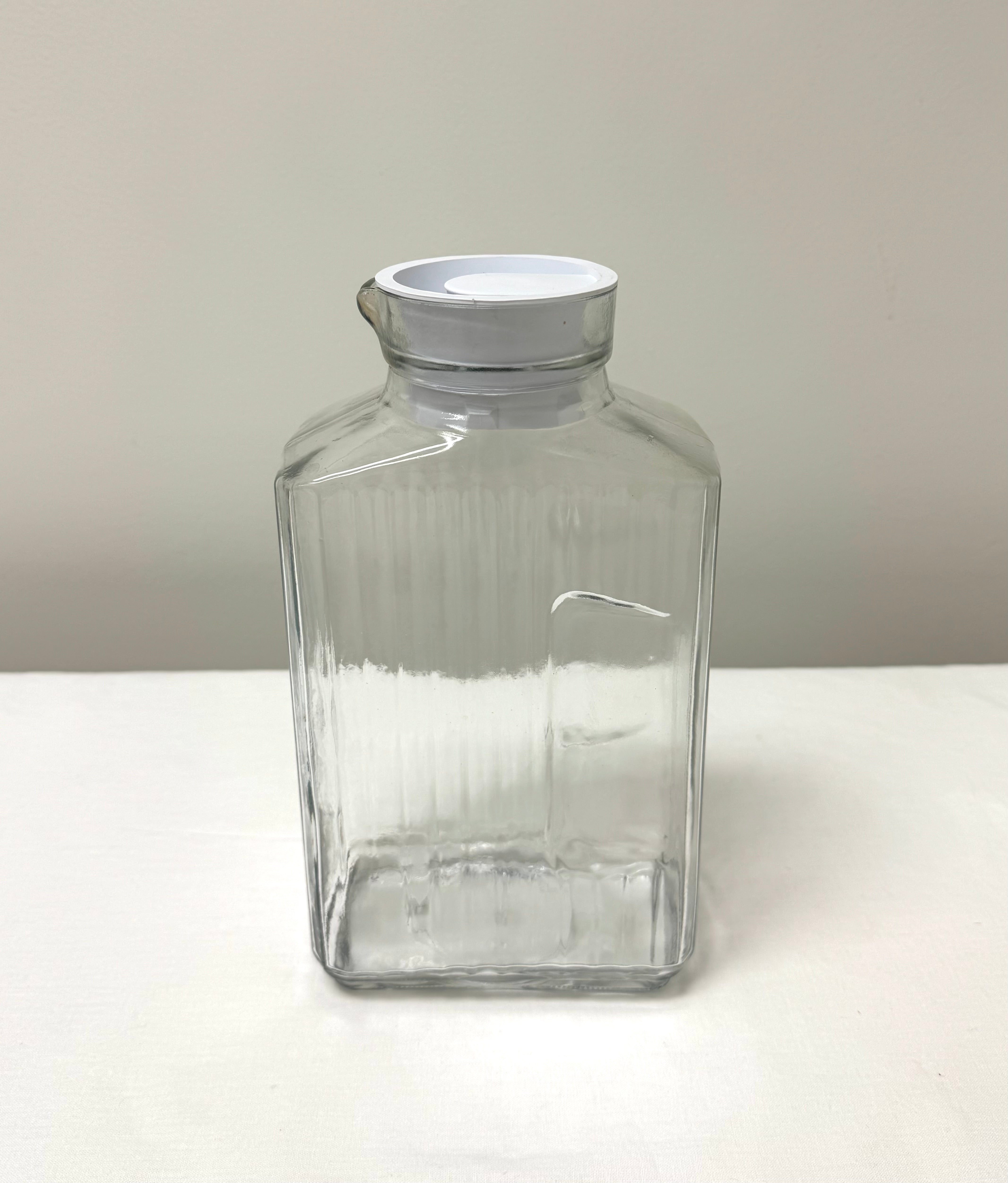 Ribbed Glass Refrigerator Jug