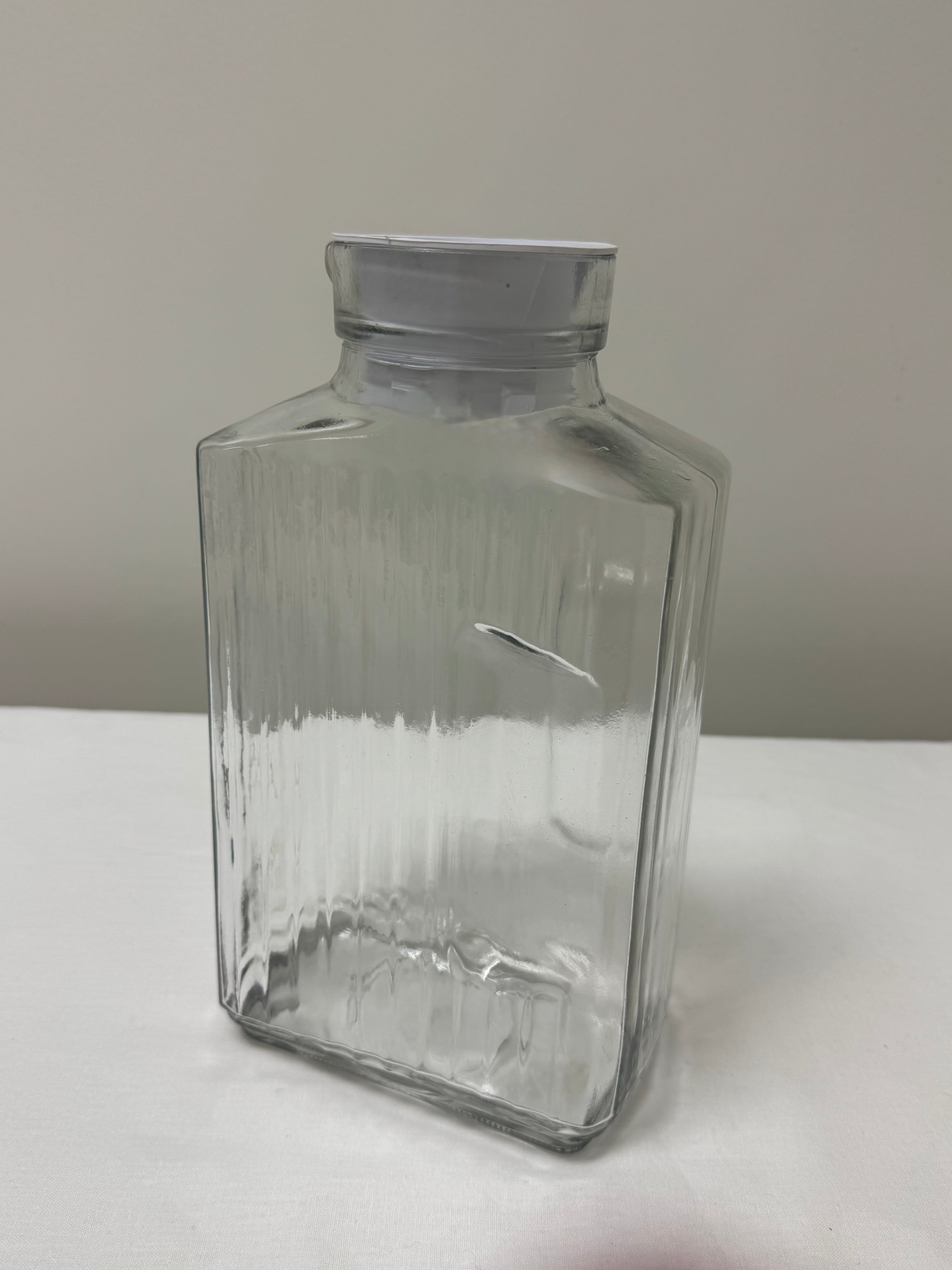 Ribbed Glass Refrigerator Jug