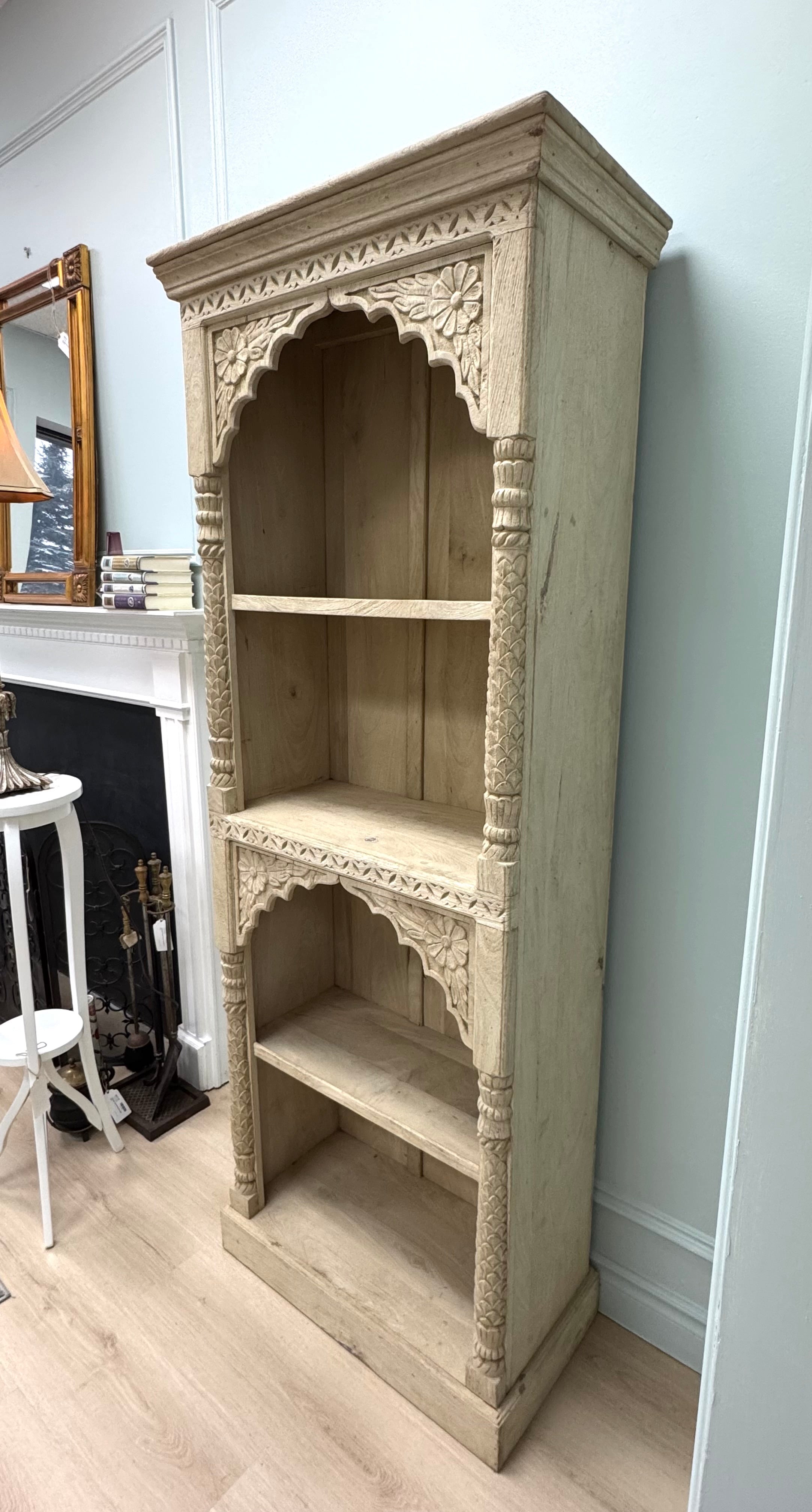 Hand-carved Indian Shelf