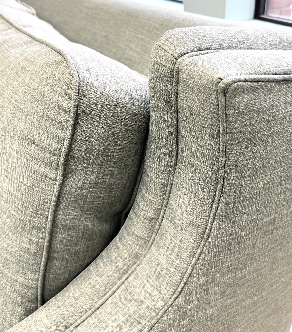 Pewter Linen-weave 86" Sofa