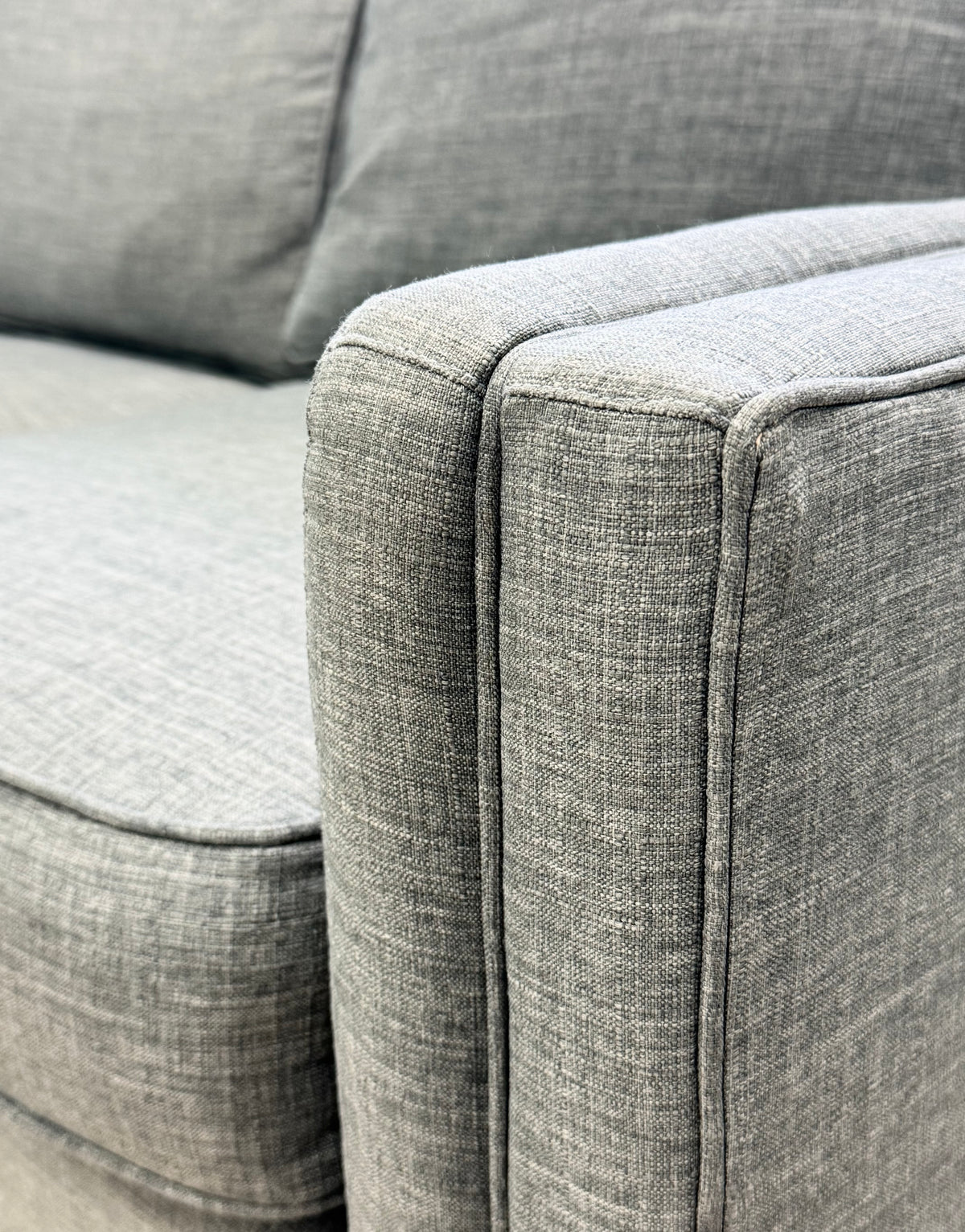 Pewter Linen-weave 86" Sofa