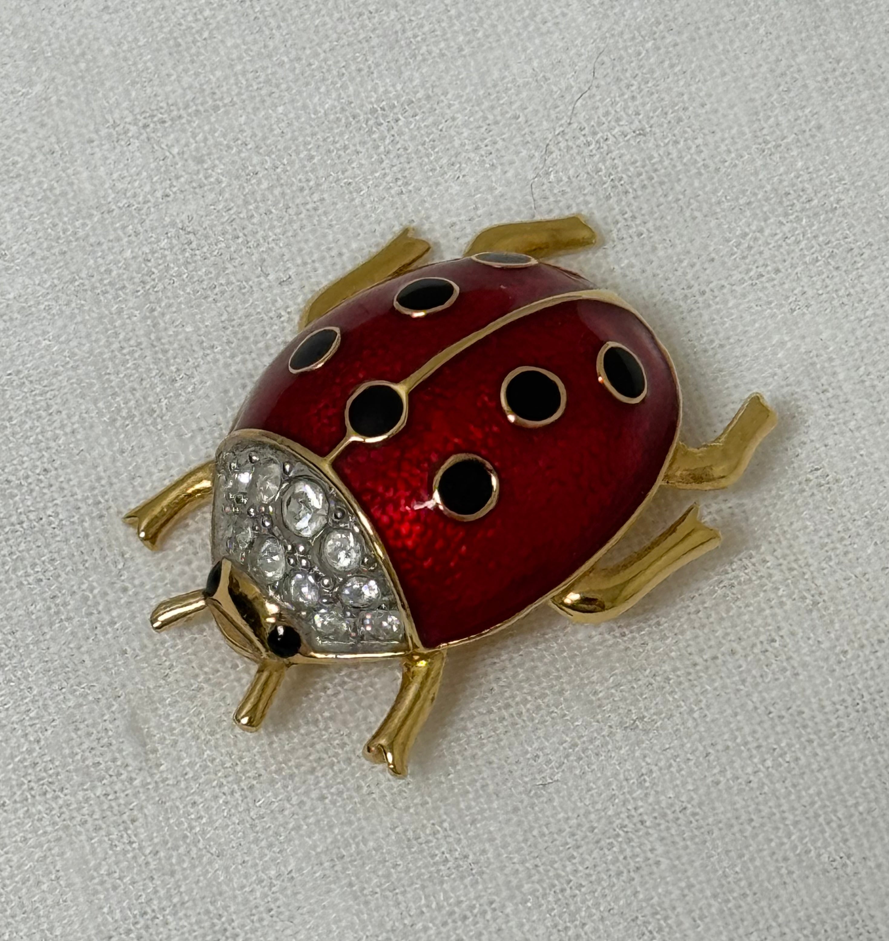 Vintage D'ORLAN Ladybug Brooch