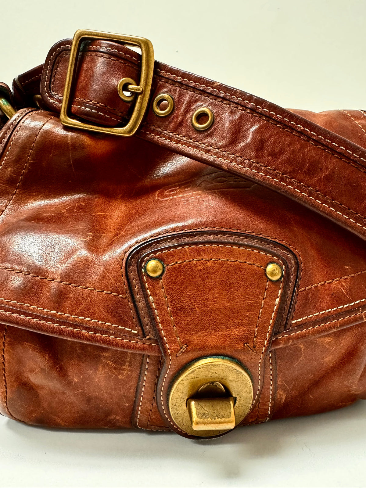 Vintage COACH 'Ali' Flap Hobo Bag