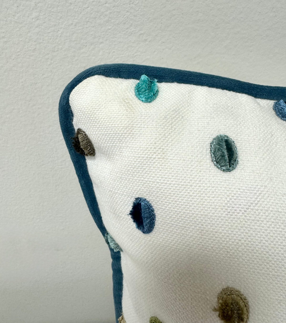 White Textured Dots 20" x 12" Pillow