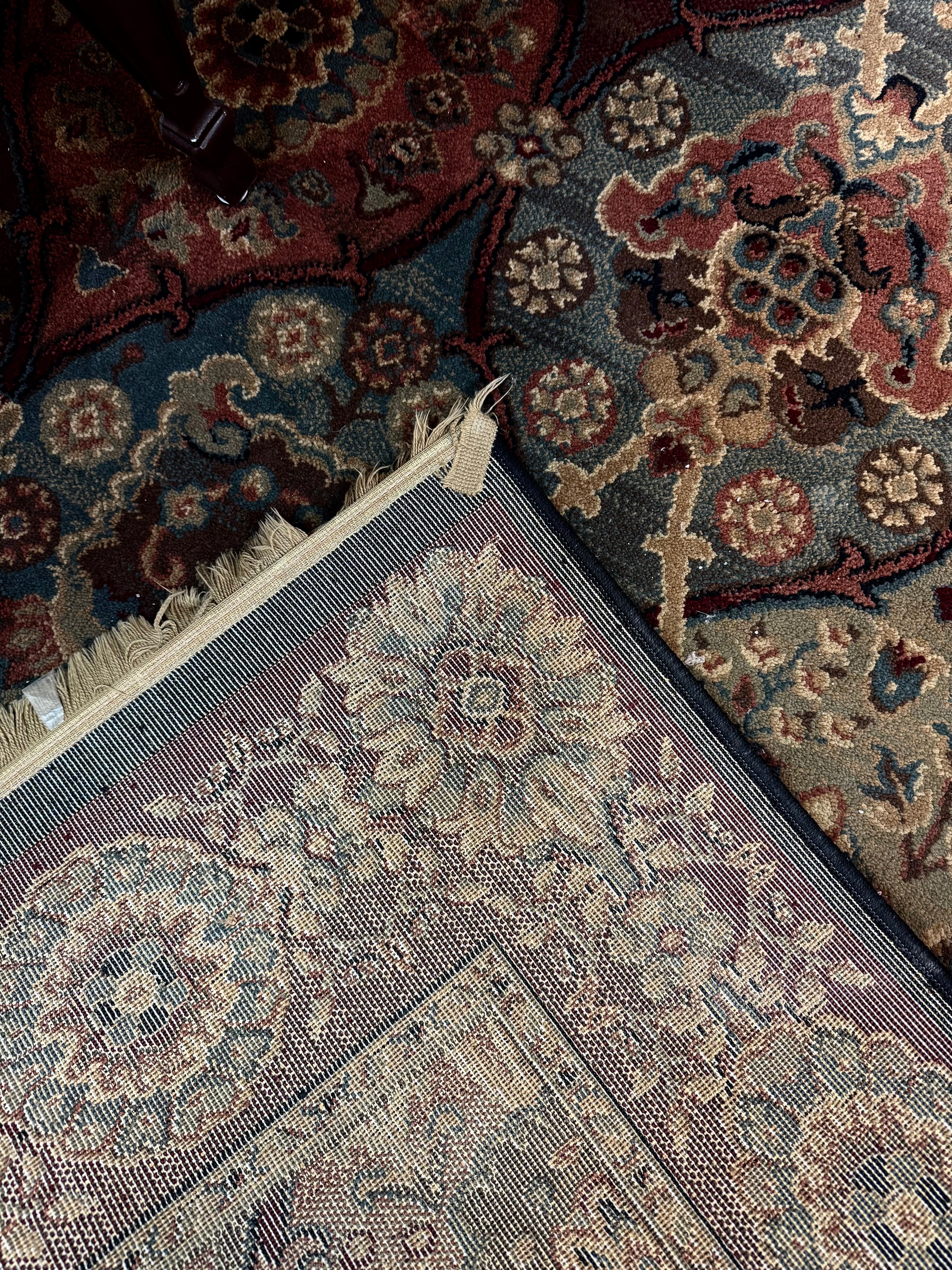 Burgundy Crimson and Teal 9'-3" x 13' Rug