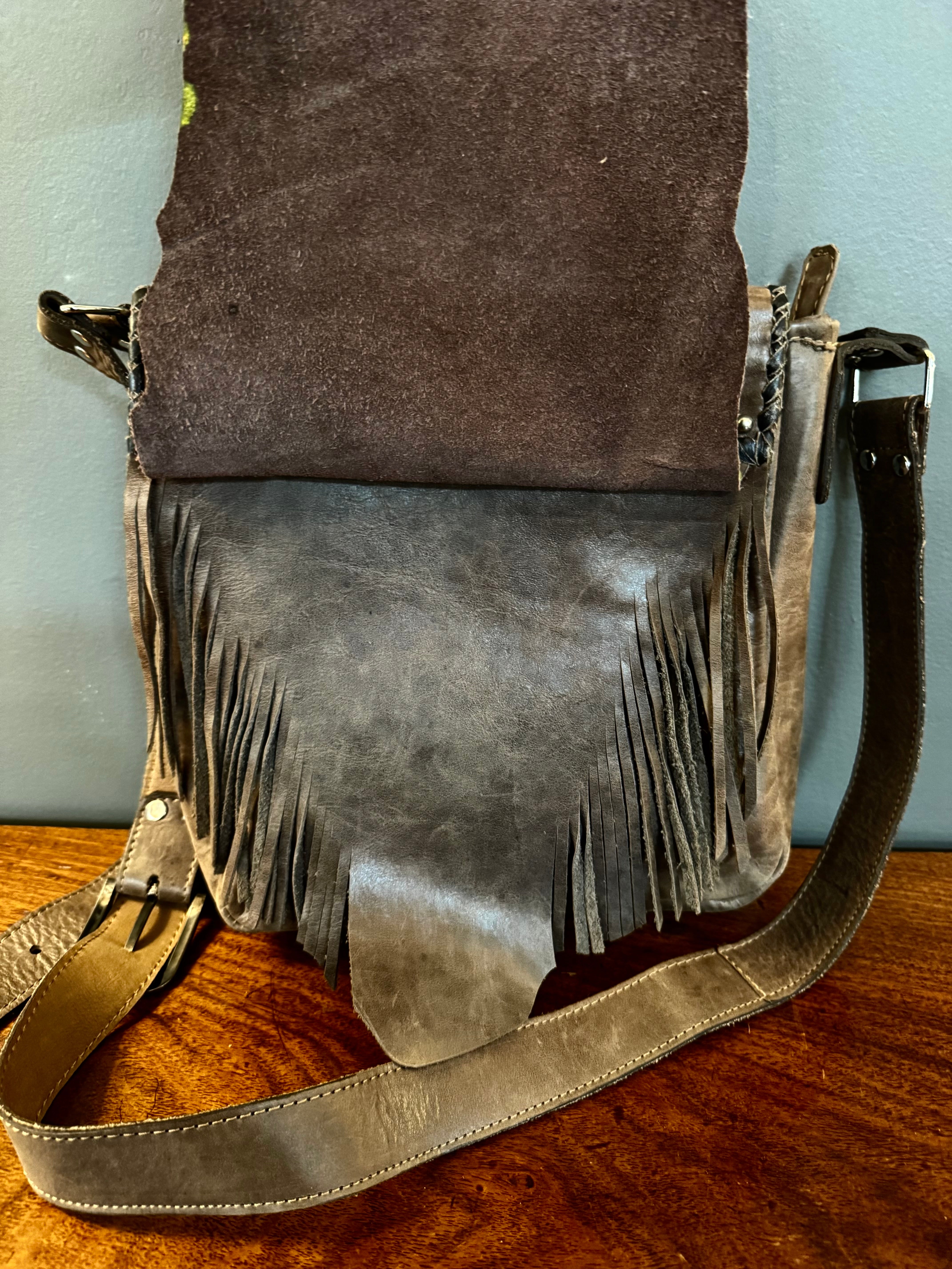 Artisan Hand-painted Colombian Leather Crossbody