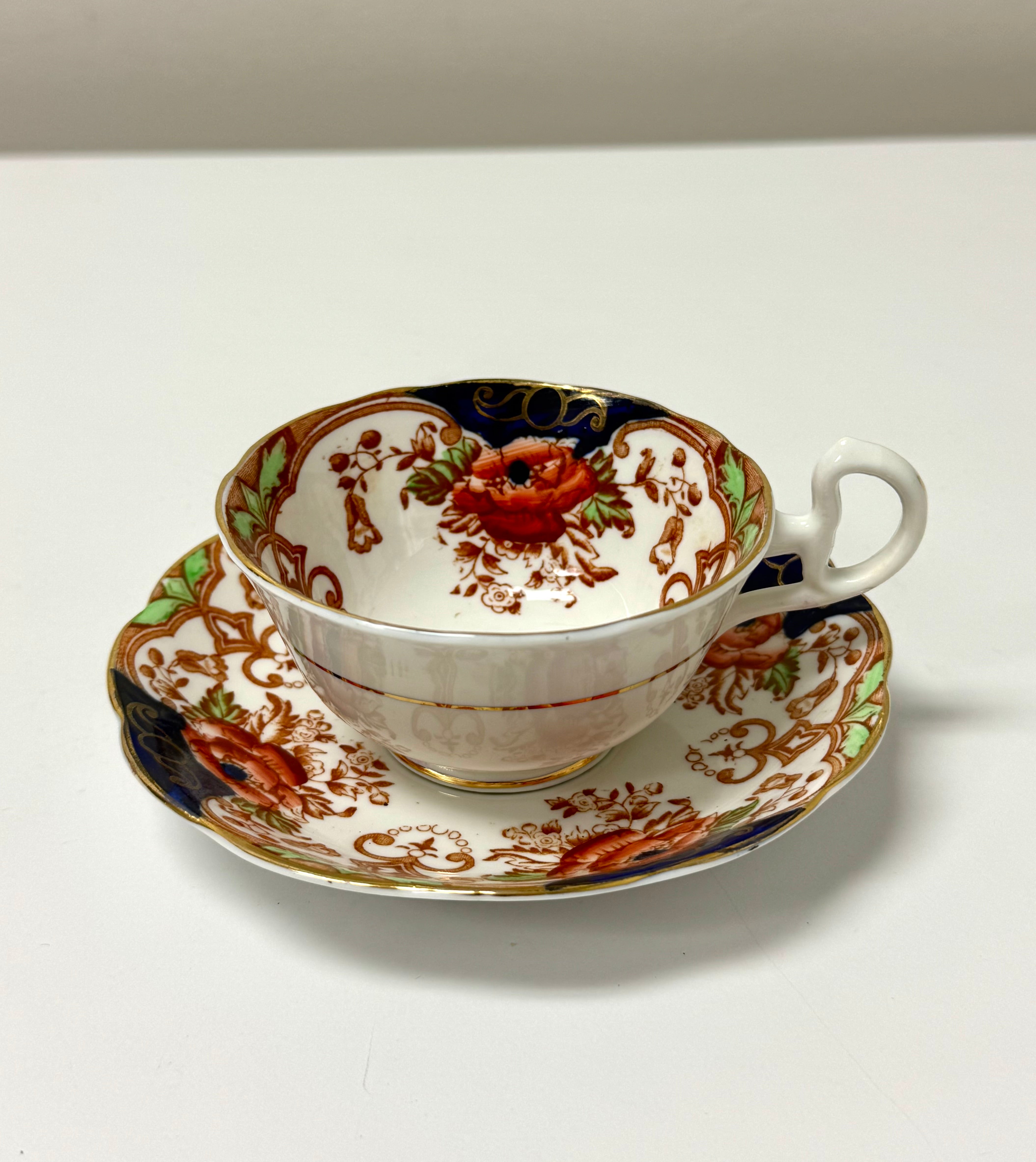 BELL CHINA Floral Swag Cup & Saucer