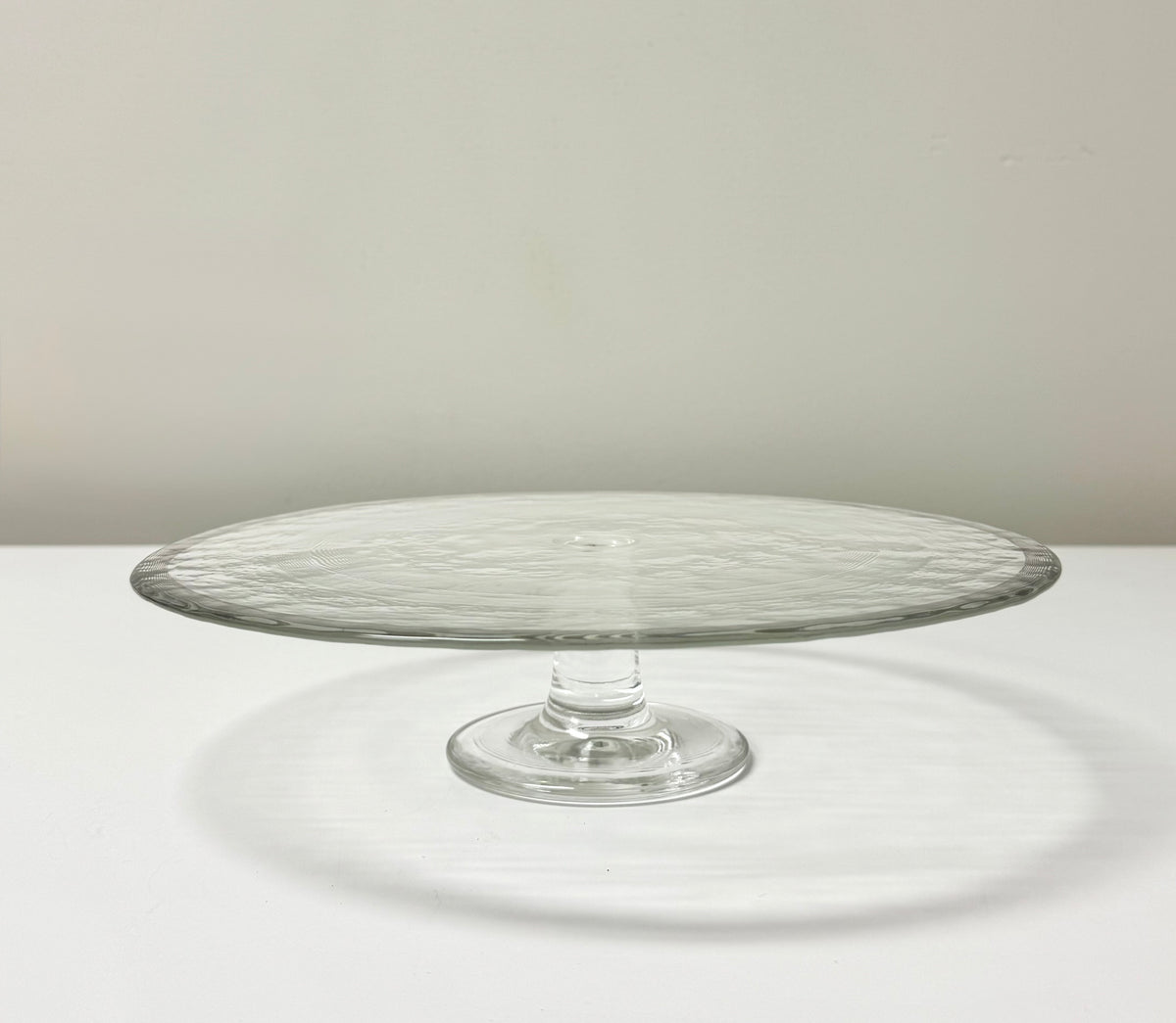 Textured Glass Cake Stand