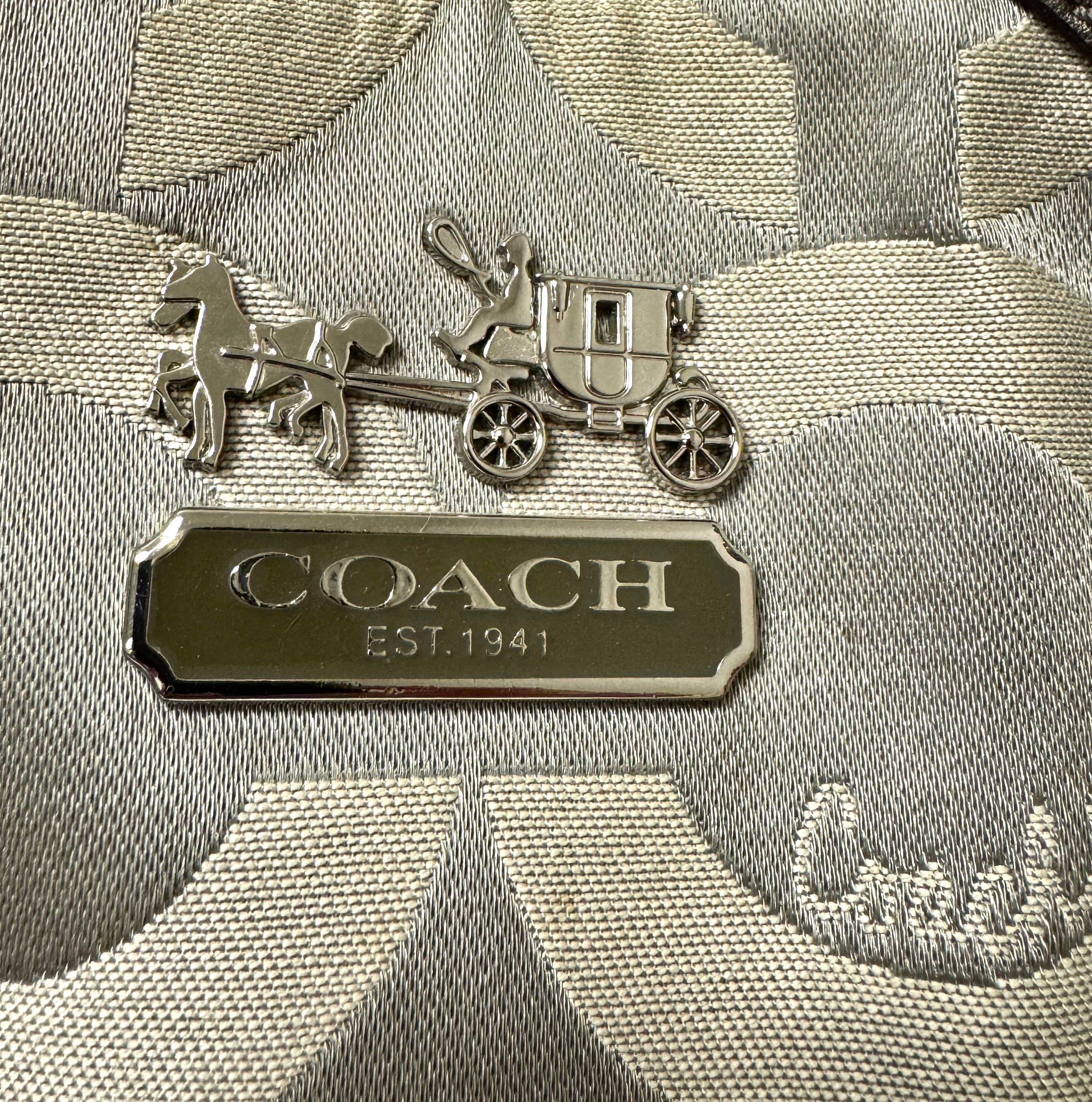 COACH 'Madison' Khaki Signature Canvas Satchel