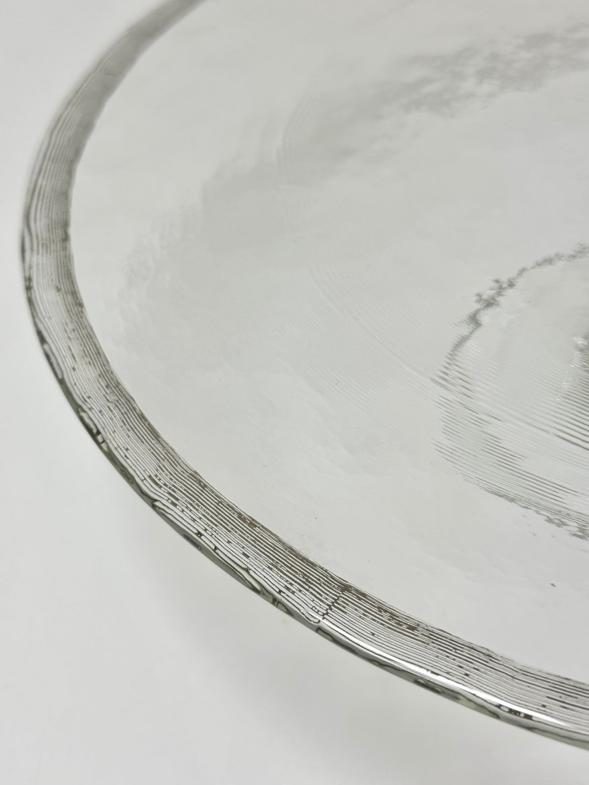 Textured Glass Cake Stand