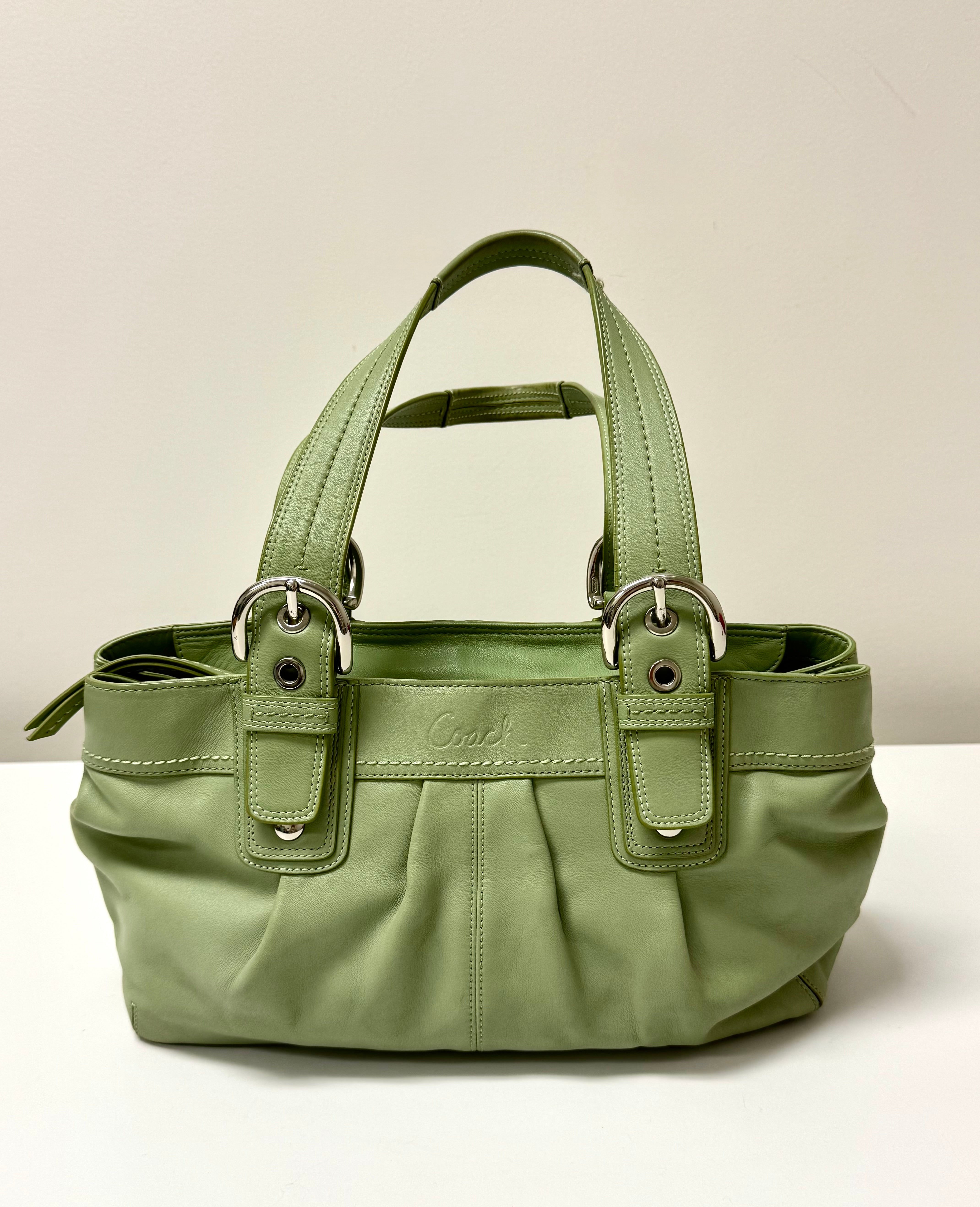 COACH 'Soho' Mint Green Leather Shoulder Bag