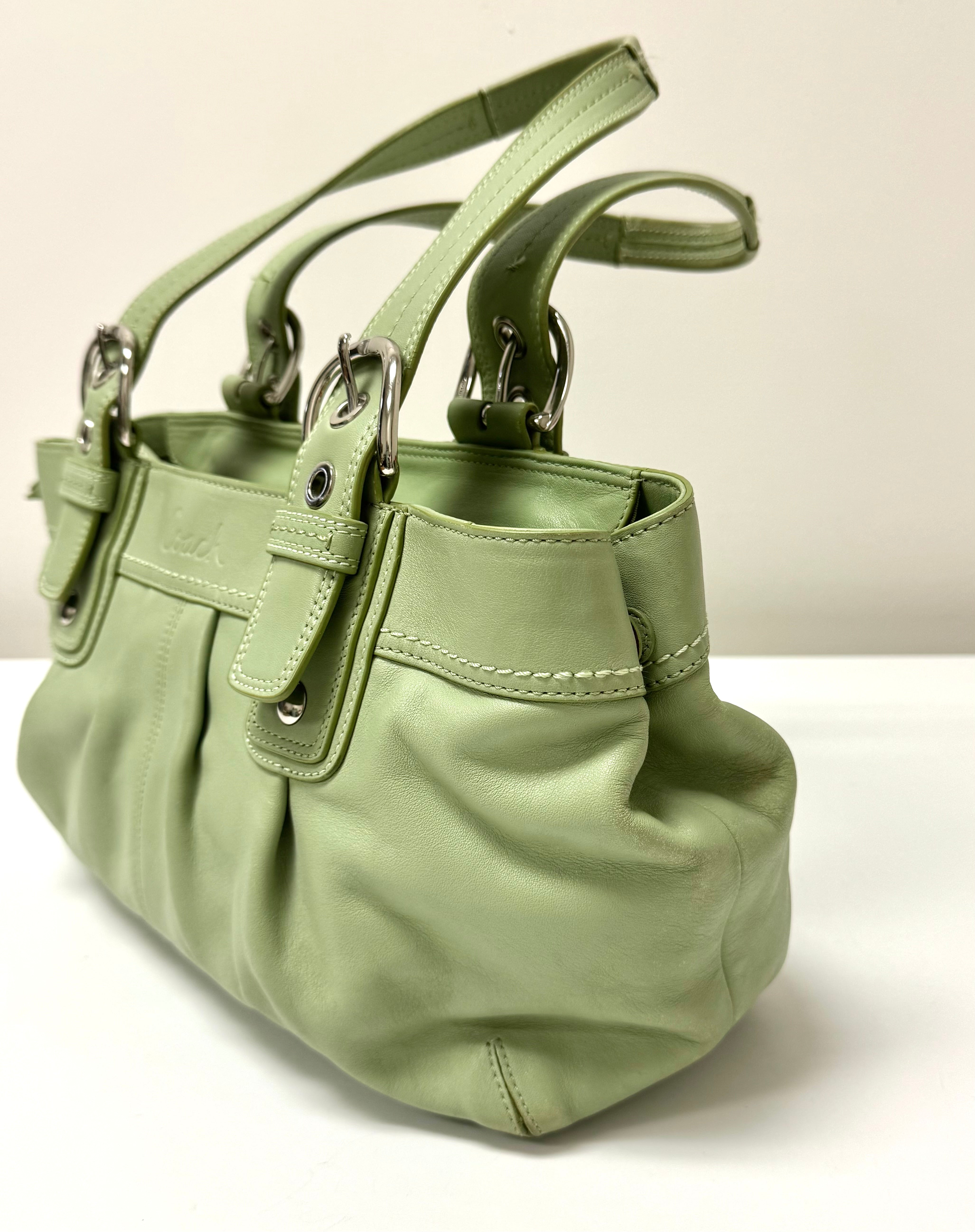COACH 'Soho' Mint Green Leather Shoulder Bag