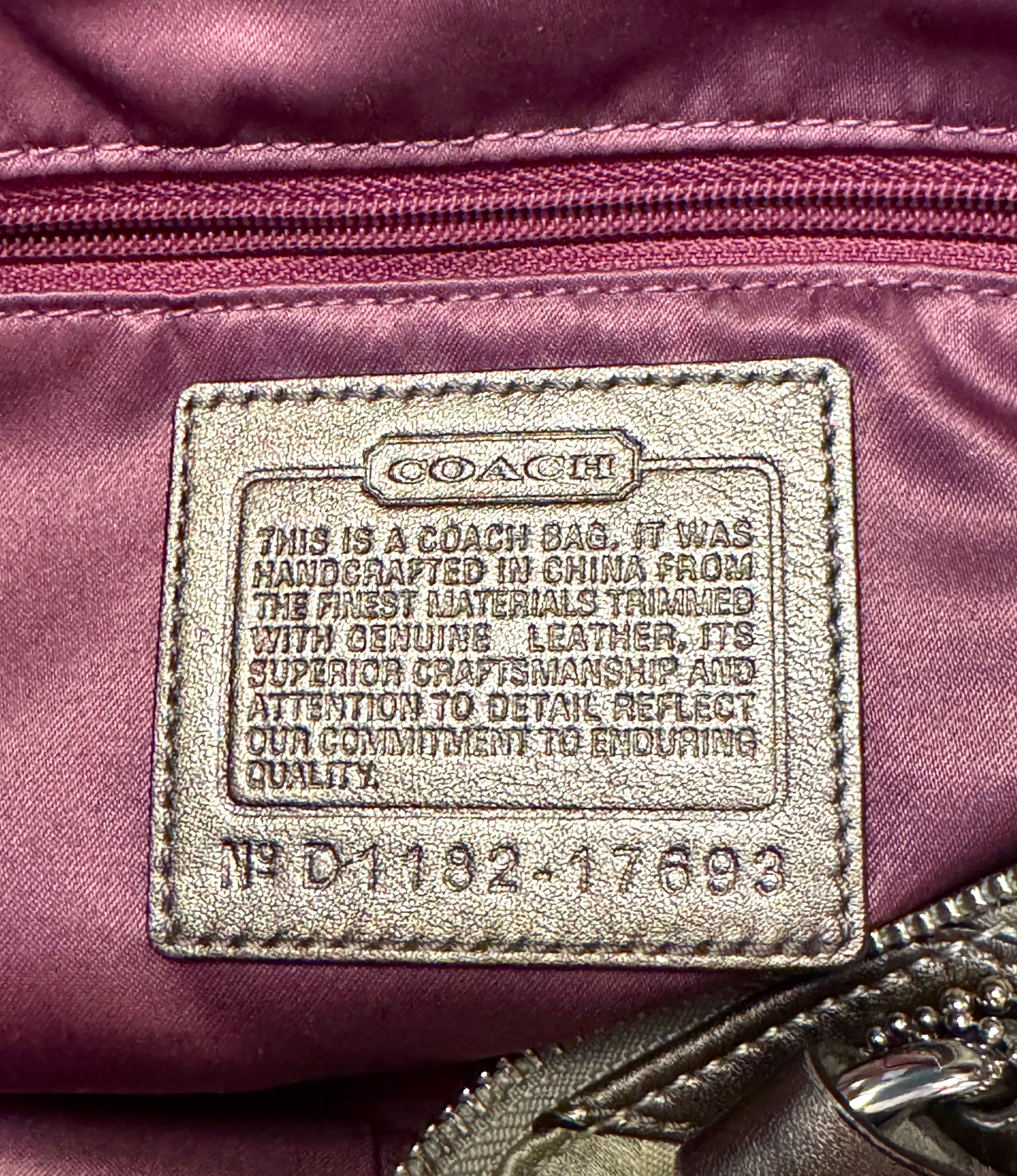 COACH 'Madison' Khaki Signature Canvas Satchel