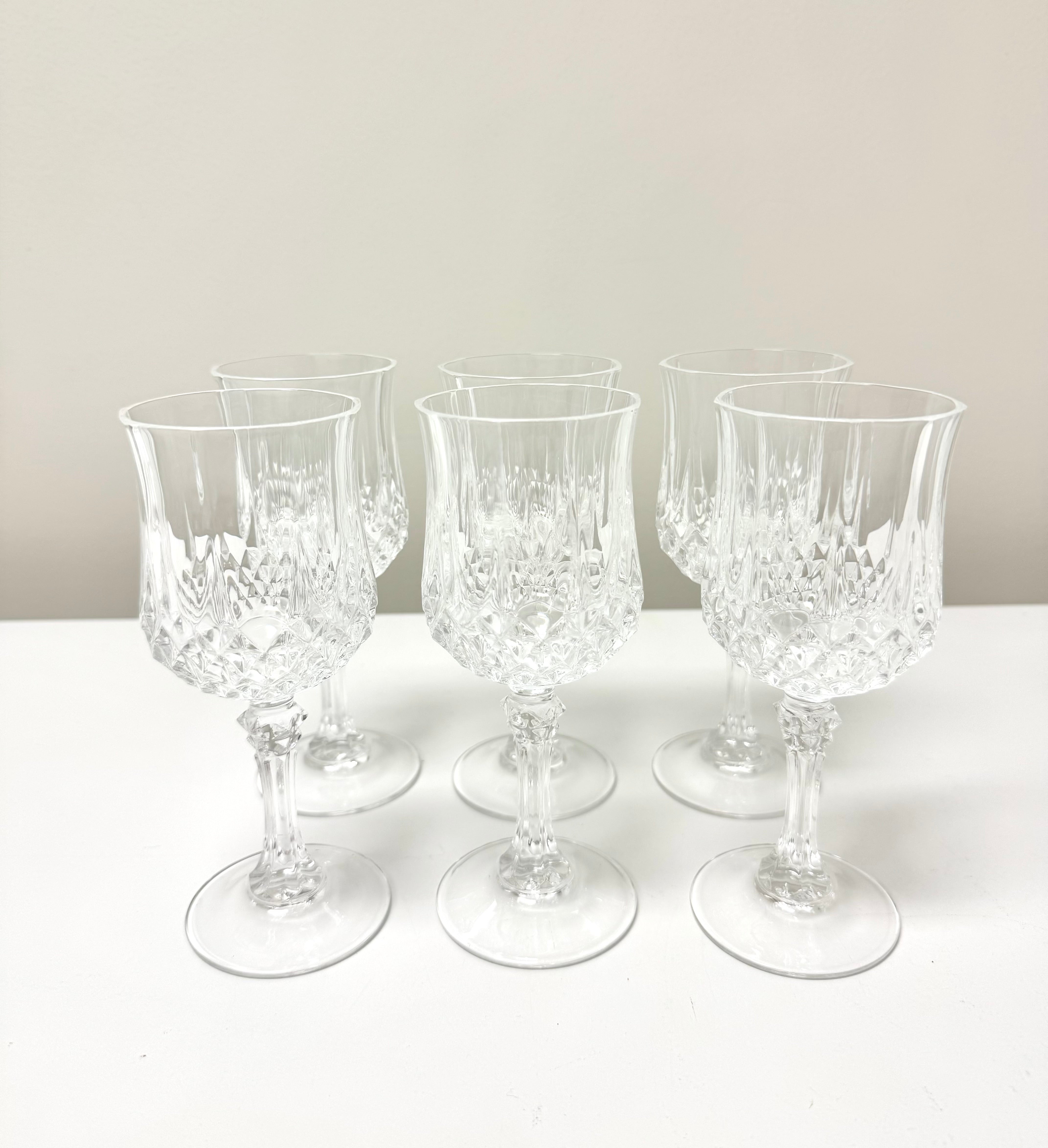 CRISTAL D'ARQUES 'Longchamp' Wine Glasses Set of 6