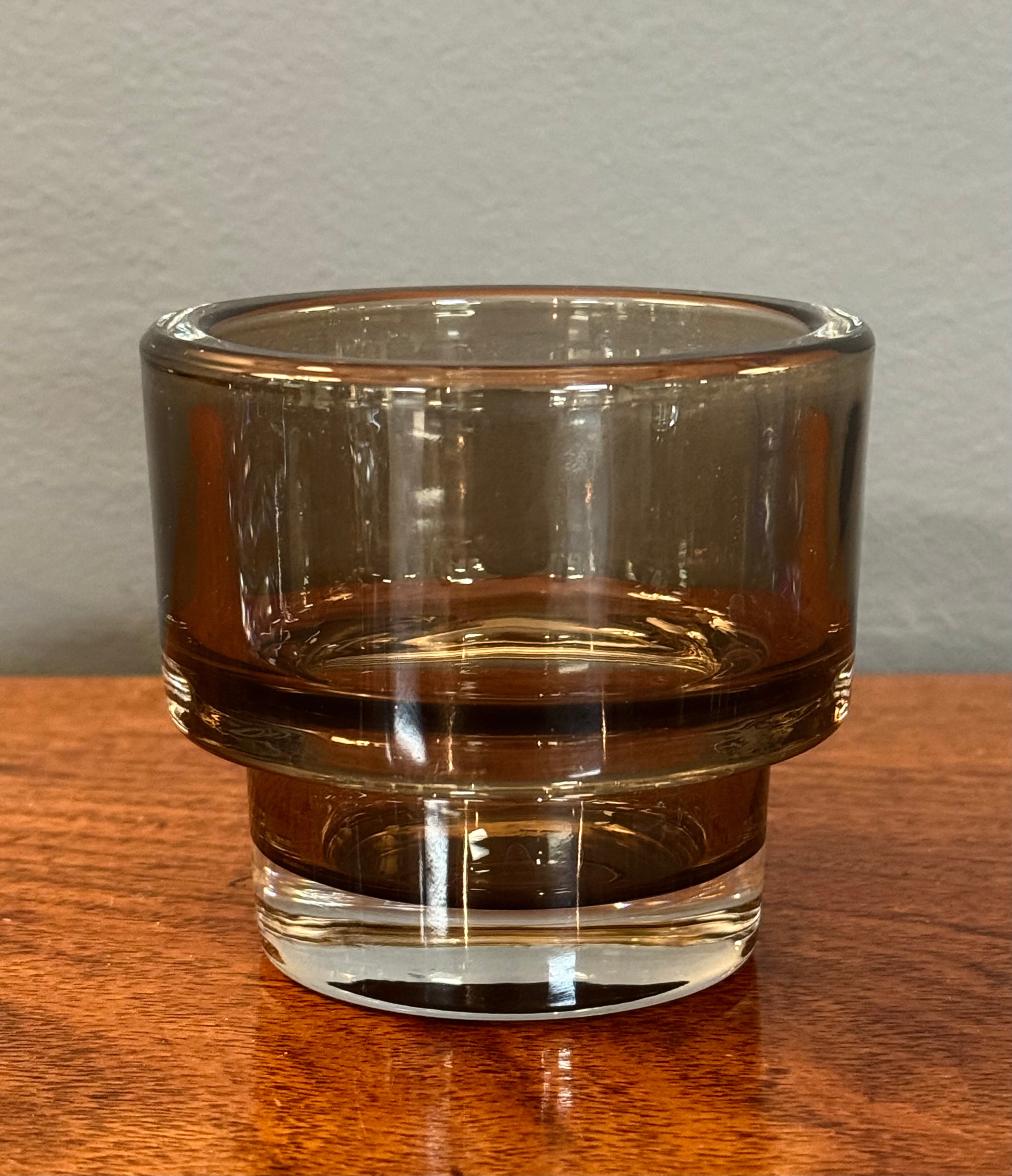 Vintage IKEA Smoked Glass Votive Holders Set of 3